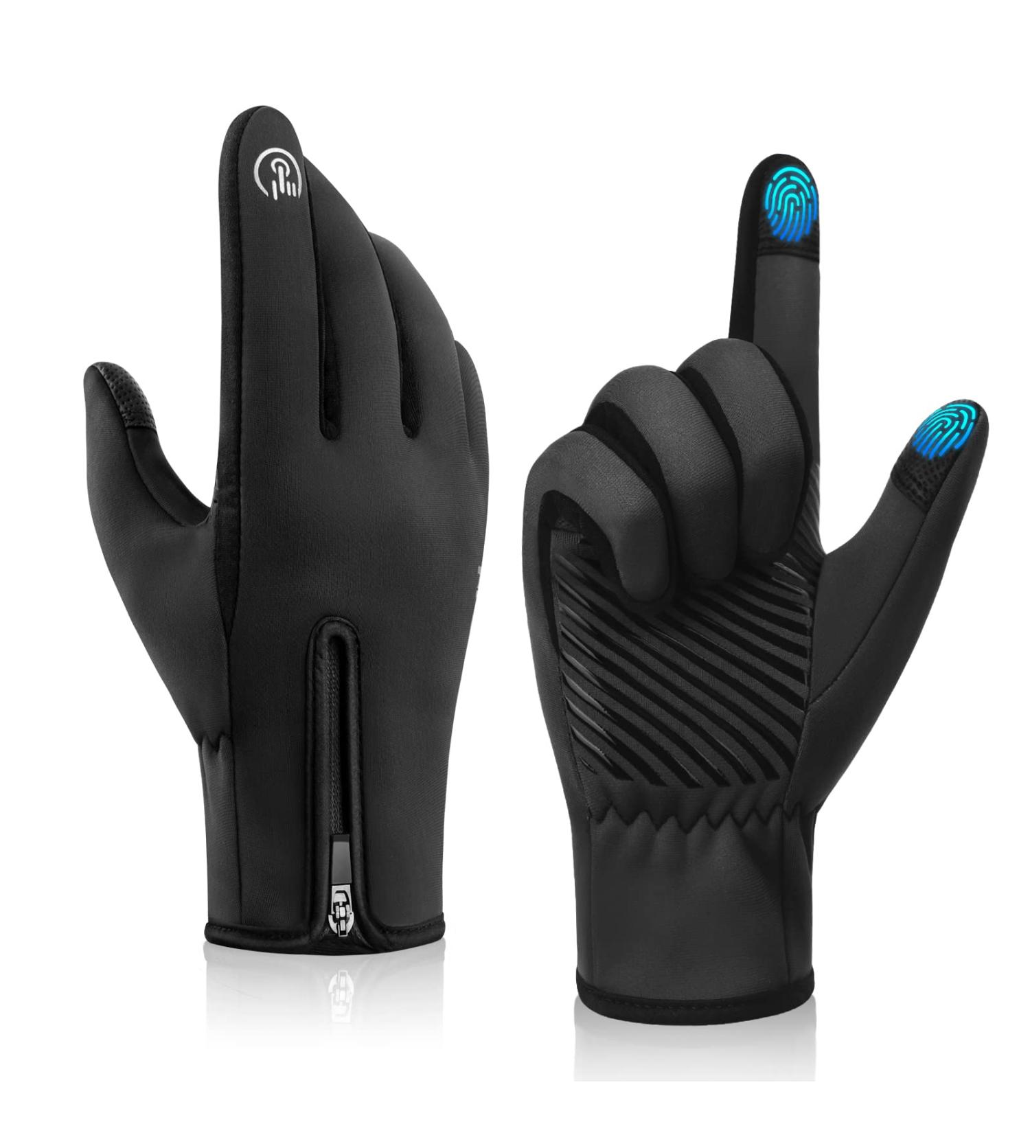 NOLYFY Winter Touchscreen Gloves for Men and Women - Cold Weather Thermal Running Gloves, Anti-Slip & Warm - Small Black - Buy Online on GoSupps.com