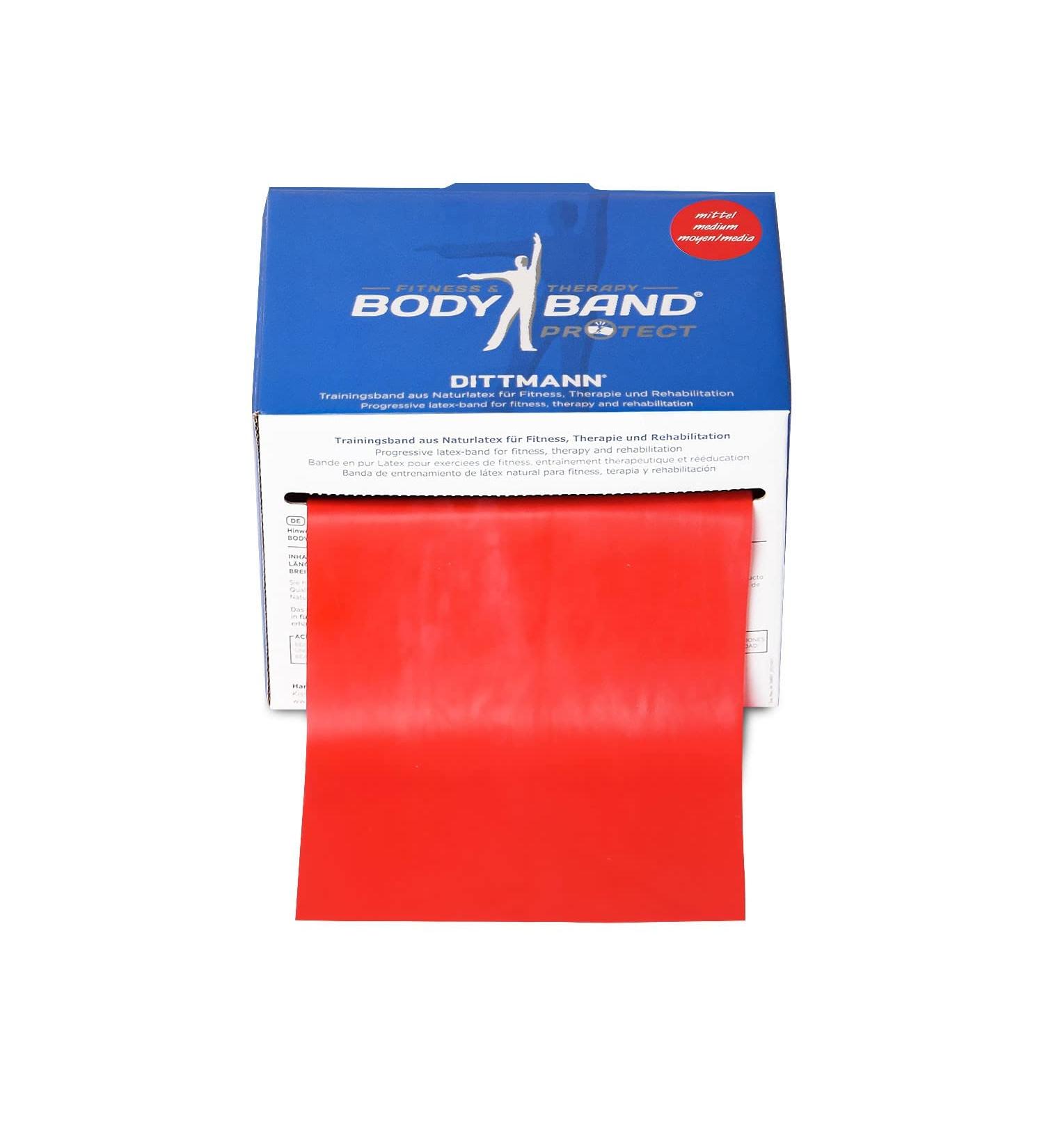 Dittmann Bodyband Therapy Band 25m Red - Medium | Optimal Resistance for Rehab & Fitness - Buy Online on GoSupps.com