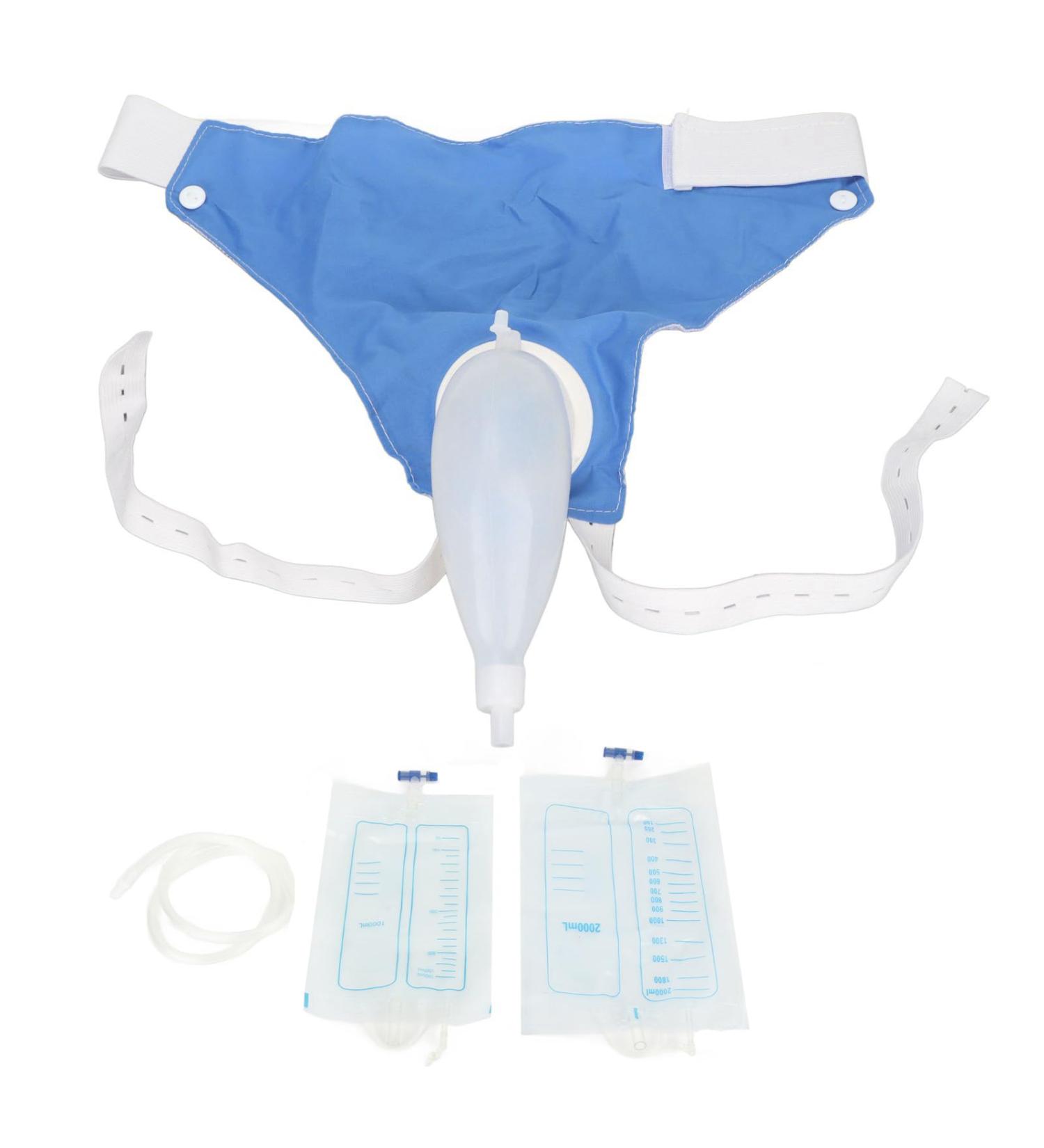 Urine Collector – Silicone Wearable Urine Bag & Catheter for Men | 1000ML & 2000ML | Travel Incontinence Solution for Elderly & Bedridden Patients - Buy Online on GoSupps.com