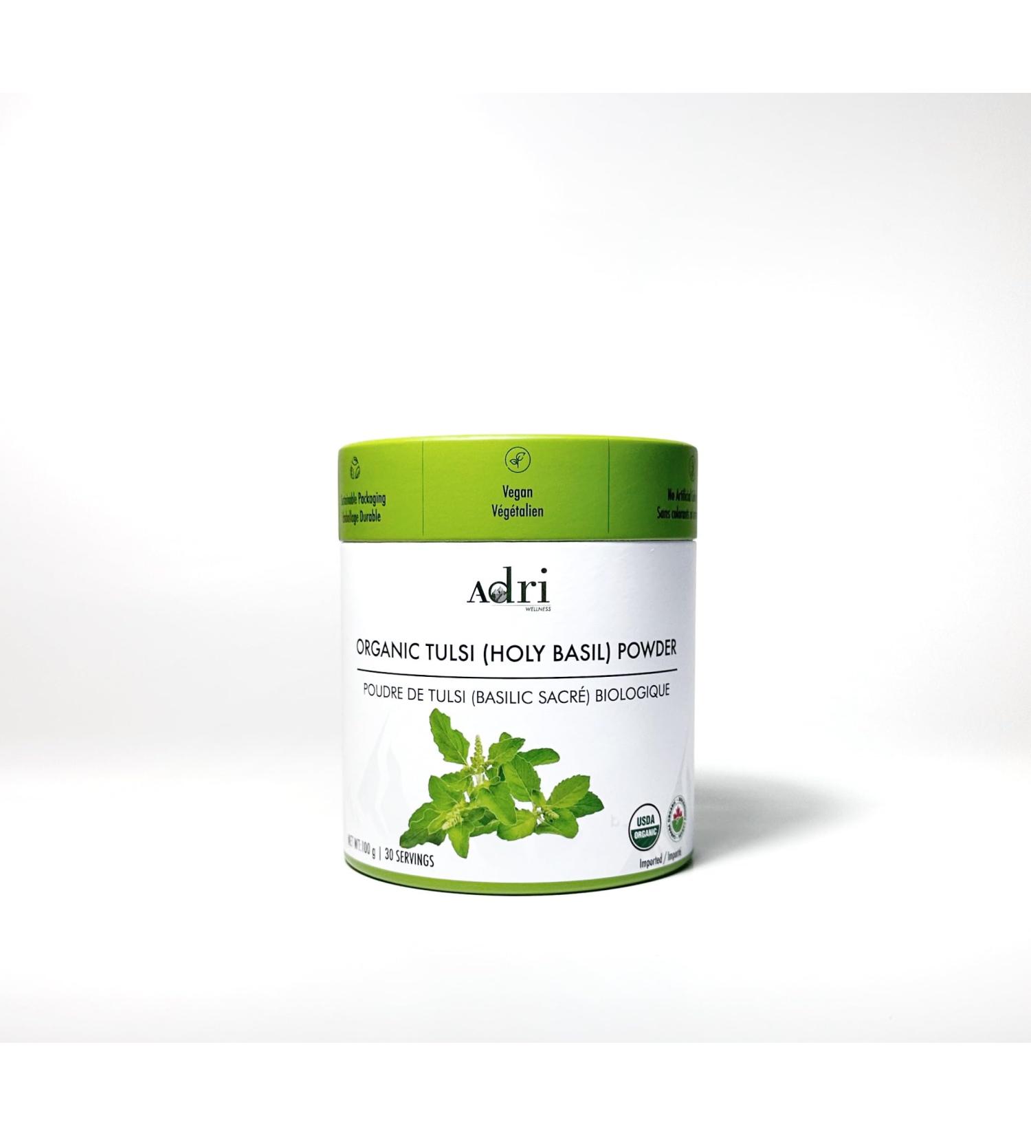 100% Certified Organic Tulsi (Holy Basil) Leaf Powder - Buy Online on GoSupps.com