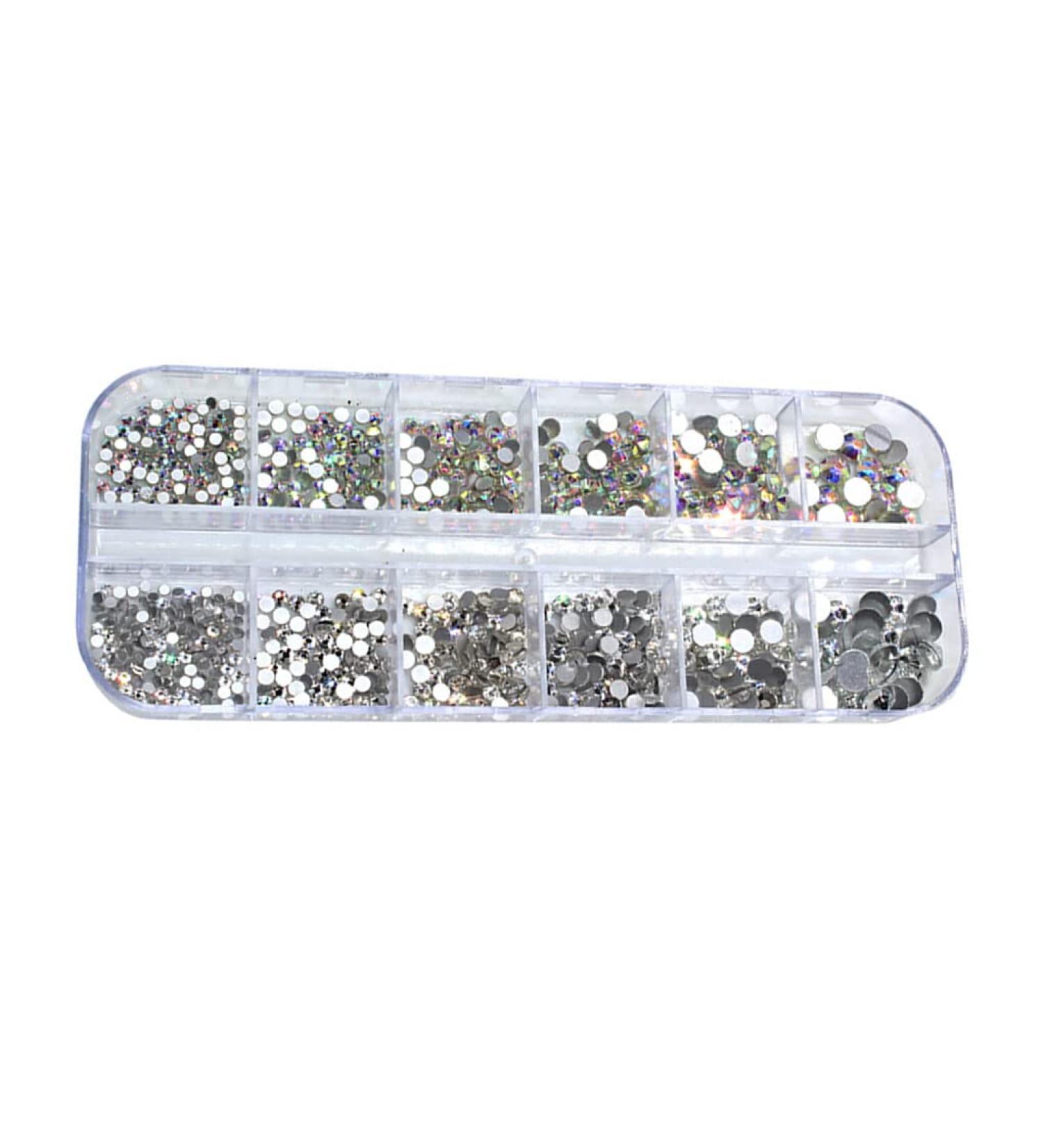 lopituwe Flatback Rhinestone Assortment Set with Storage Box Home Salon Girls Crystals Kit Decoration Nail Art Accessories - Buy Online on GoSupps.com