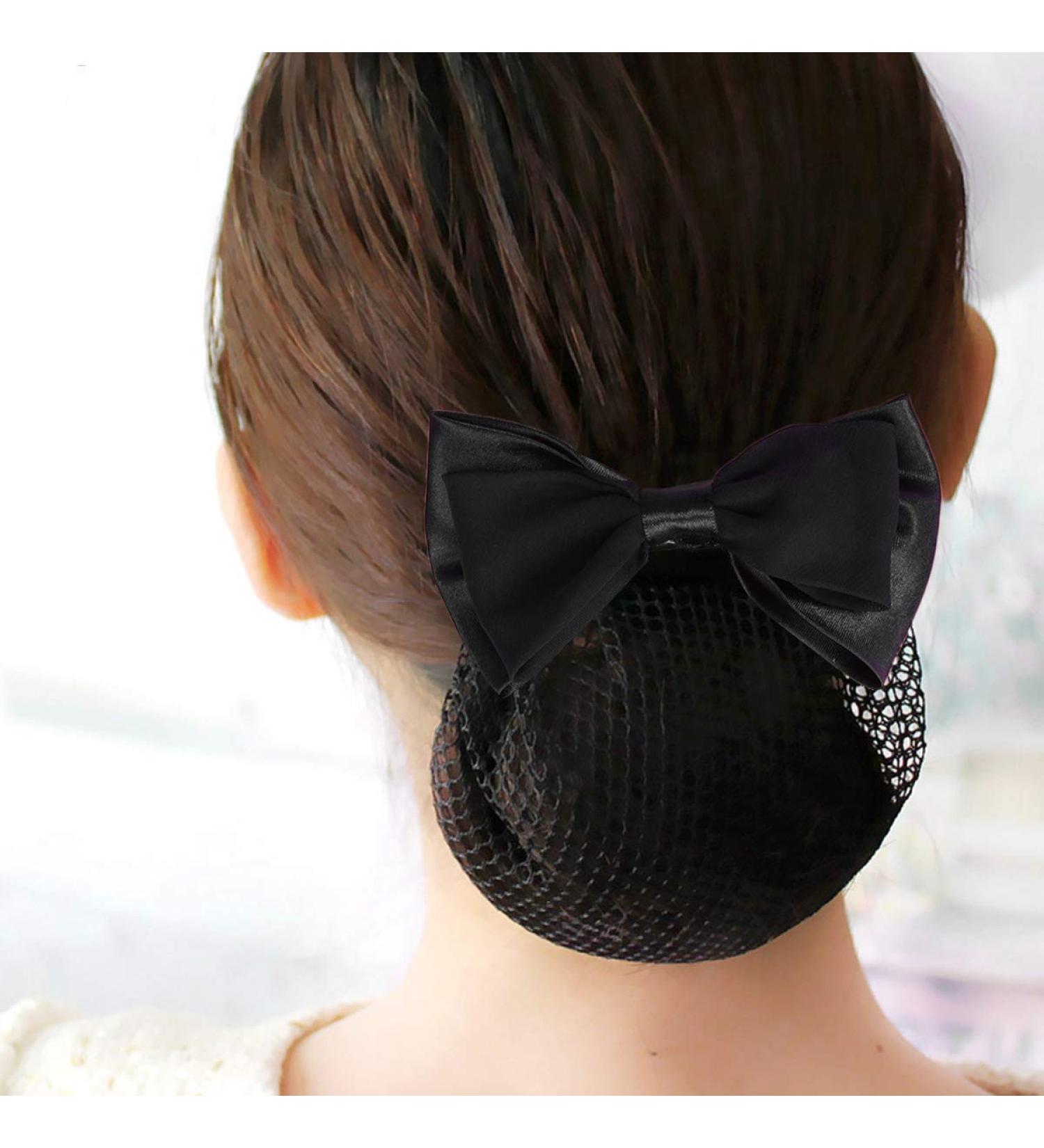 Artibetter Barrette Hairnet Snood Bowknot Decor Hair Clip 2pcs for Women - Buy Online on GoSupps.com