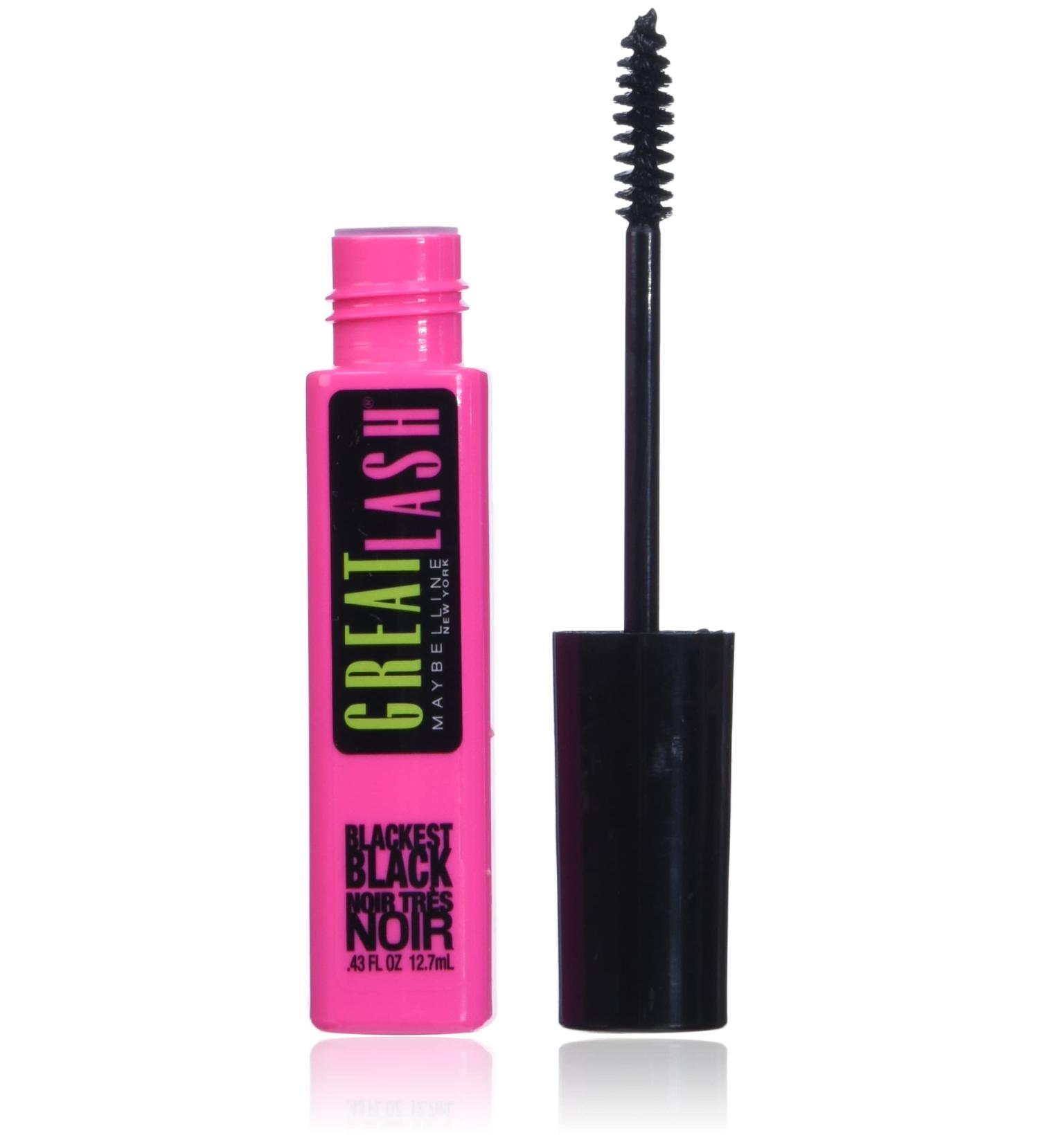 Maybelline Great Lash Mascara 100 Blackest Black - 0.43 fl oz | Volume & Definition - Buy Online on GoSupps.com