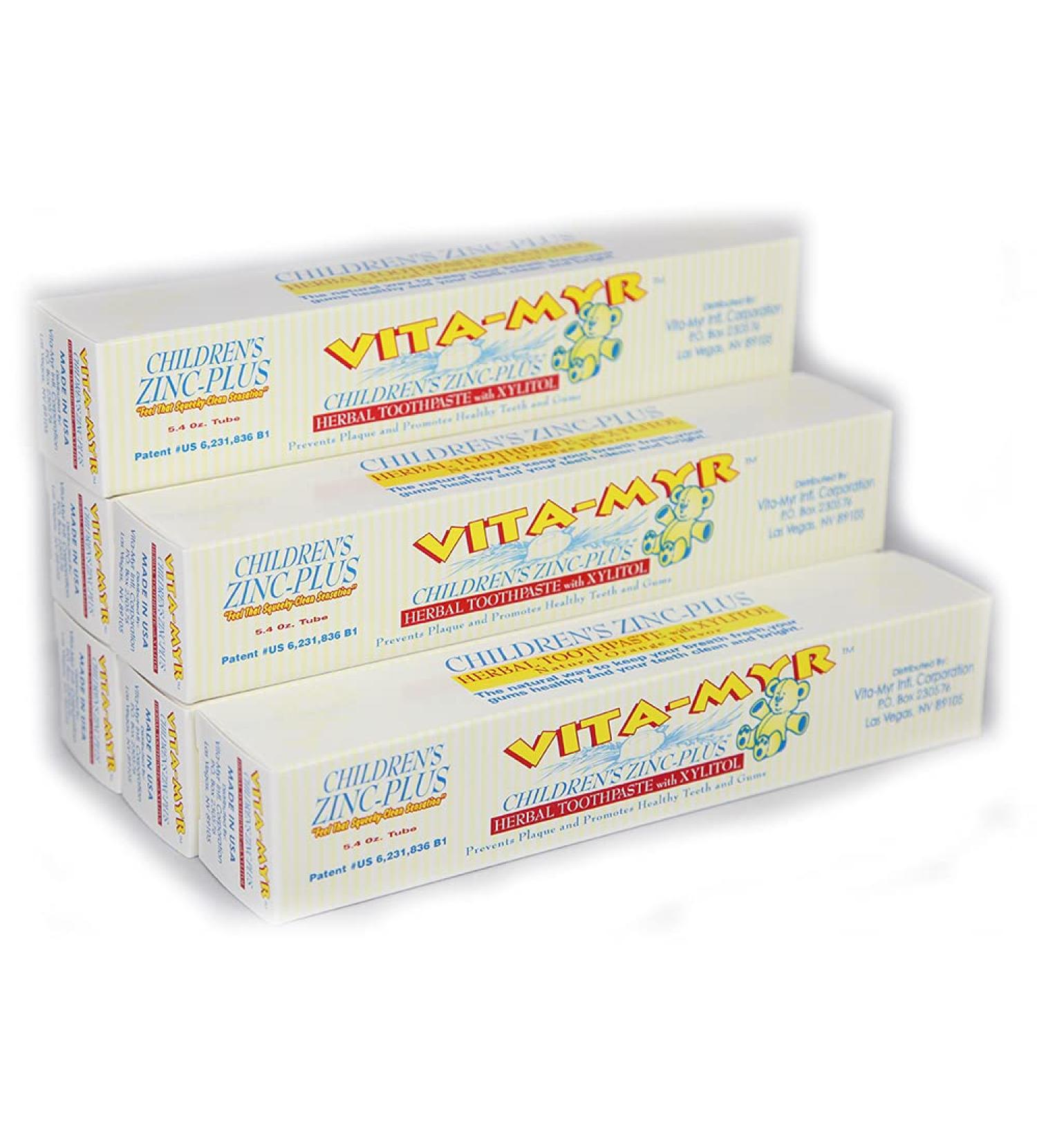 Vita-Myr Children's Orange Toothpaste Sugar-Free Fluoride-Free Gluten-Free SLS-Free 5.4 oz | Safe & Natural Oral Care Made in USA - Buy Online on GoSupps.com
