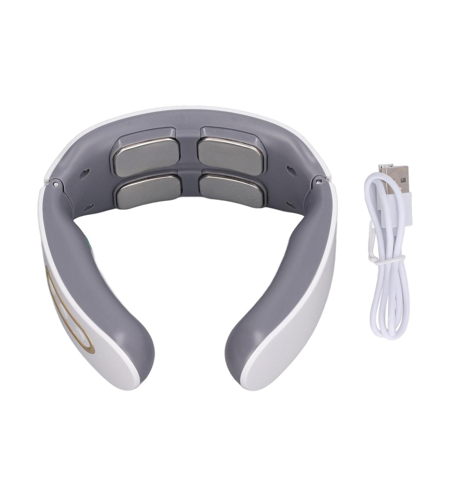 U-Shaped Heated Neck Massager Cushion - Soft Electrical Massage Pillow for Home & Travel - Buy Online on GoSupps.com