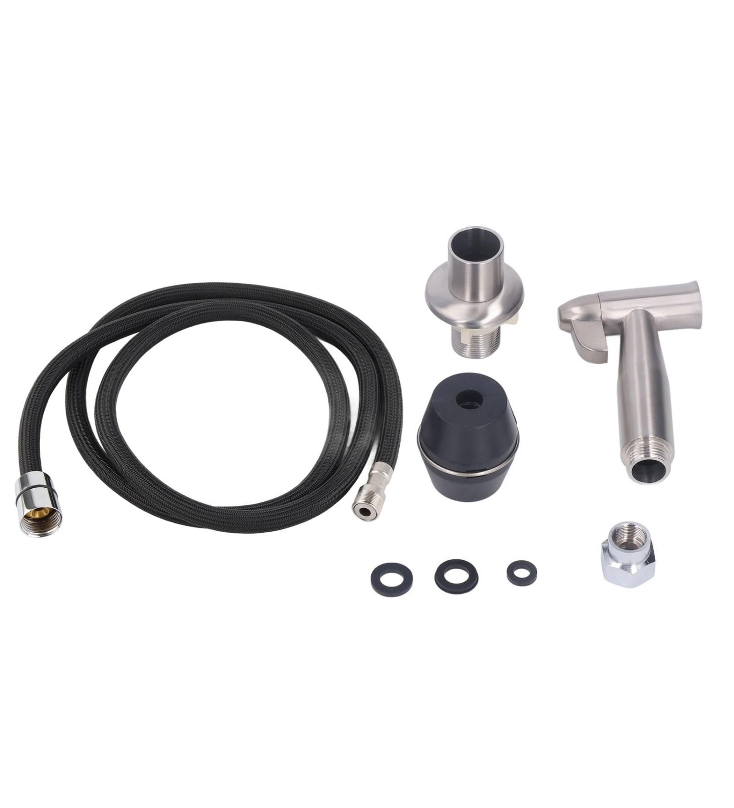 High-Pressure Stainless Steel Rinse Tap Spray | Bidet Hose Sprayer for Bathroom & Toilet - International Shipping - Buy Online on GoSupps.com