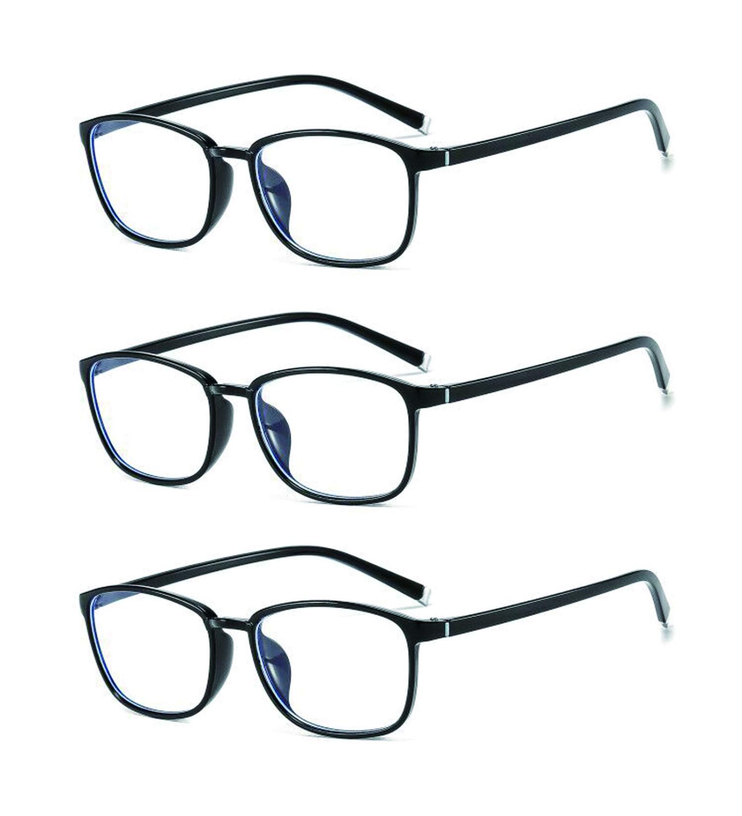 Suertree Blue Light Filter Reading Glasses 3 Pack | Computer Glasses PC Gaming UV Protection | 1.5x & +1.5 Dioptria | Black 3PC for Men - Buy Online on GoSupps.com
