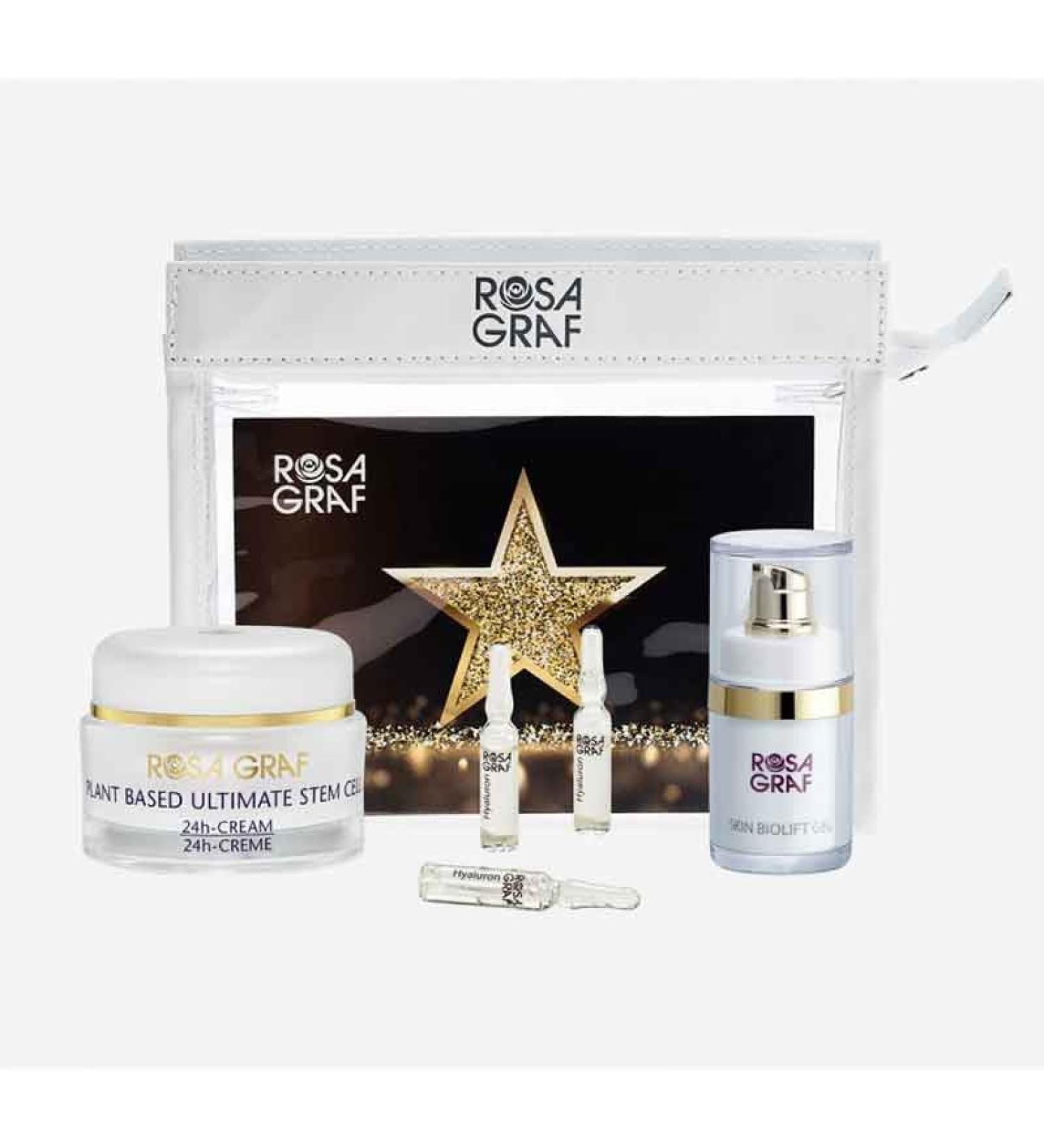 Heitland Petre Rosa Graf Beauty Bag plant stem cells Plant Based Ultimate Stem Cell 24h Cream 50 ml + Skin Biolift Gel 15 ml + Ampoules Moisture 3 x 2 ml