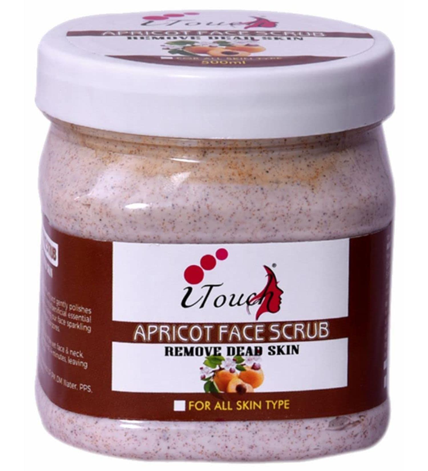 PRZX Apricot Face & Body Scrub 500ml Gentle Exfoliating Cleanser for Smooth & Refreshed Skin Suitable for All Skin Types - Buy Online on GoSupps.com