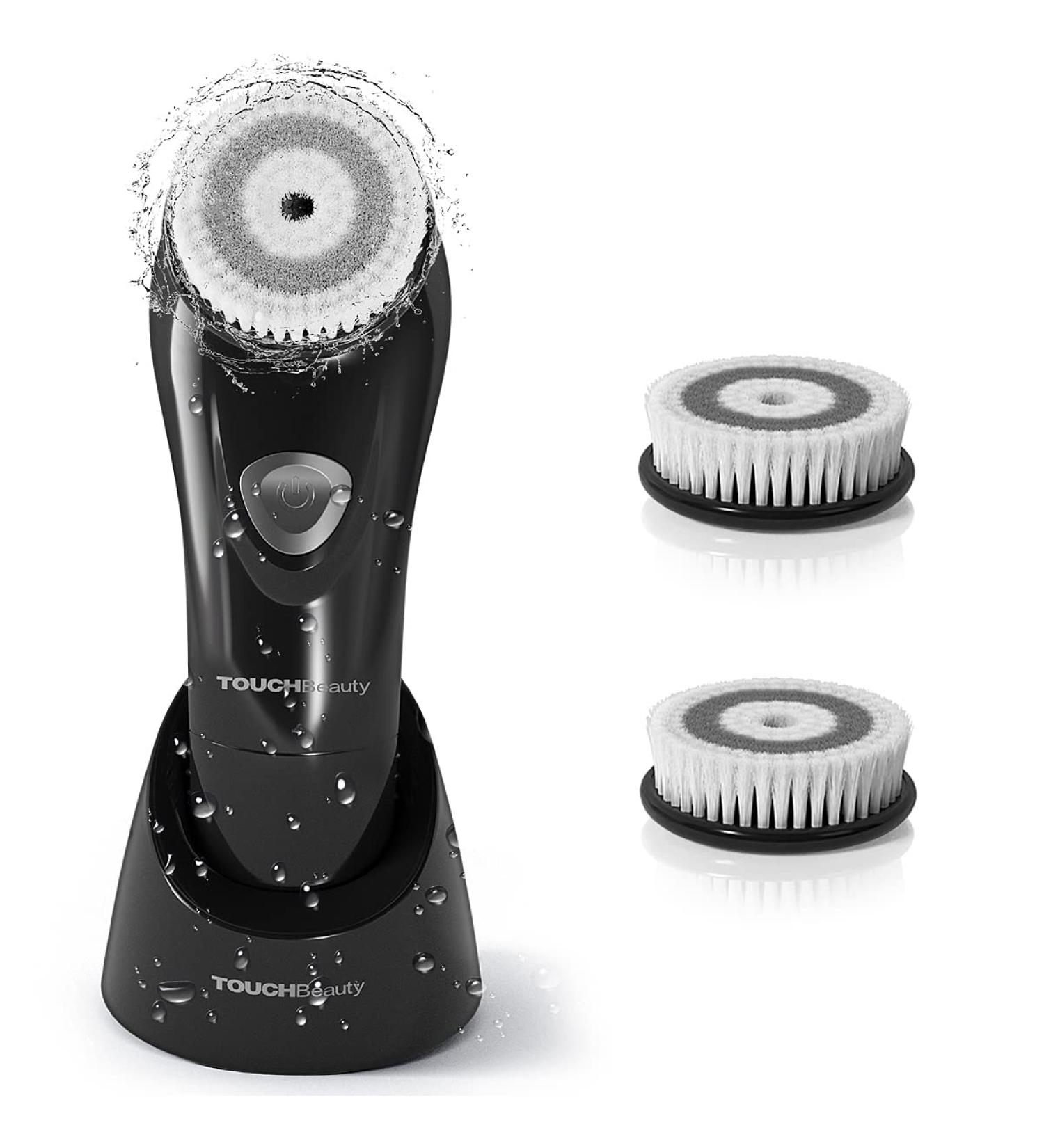 TOUCHBeauty Men's Facial Brush Set | Waterproof Face Scrubber Exfoliator Device | Black TB-1487M-05 with 6 Replacement Heads - Buy Online on GoSupps.com
