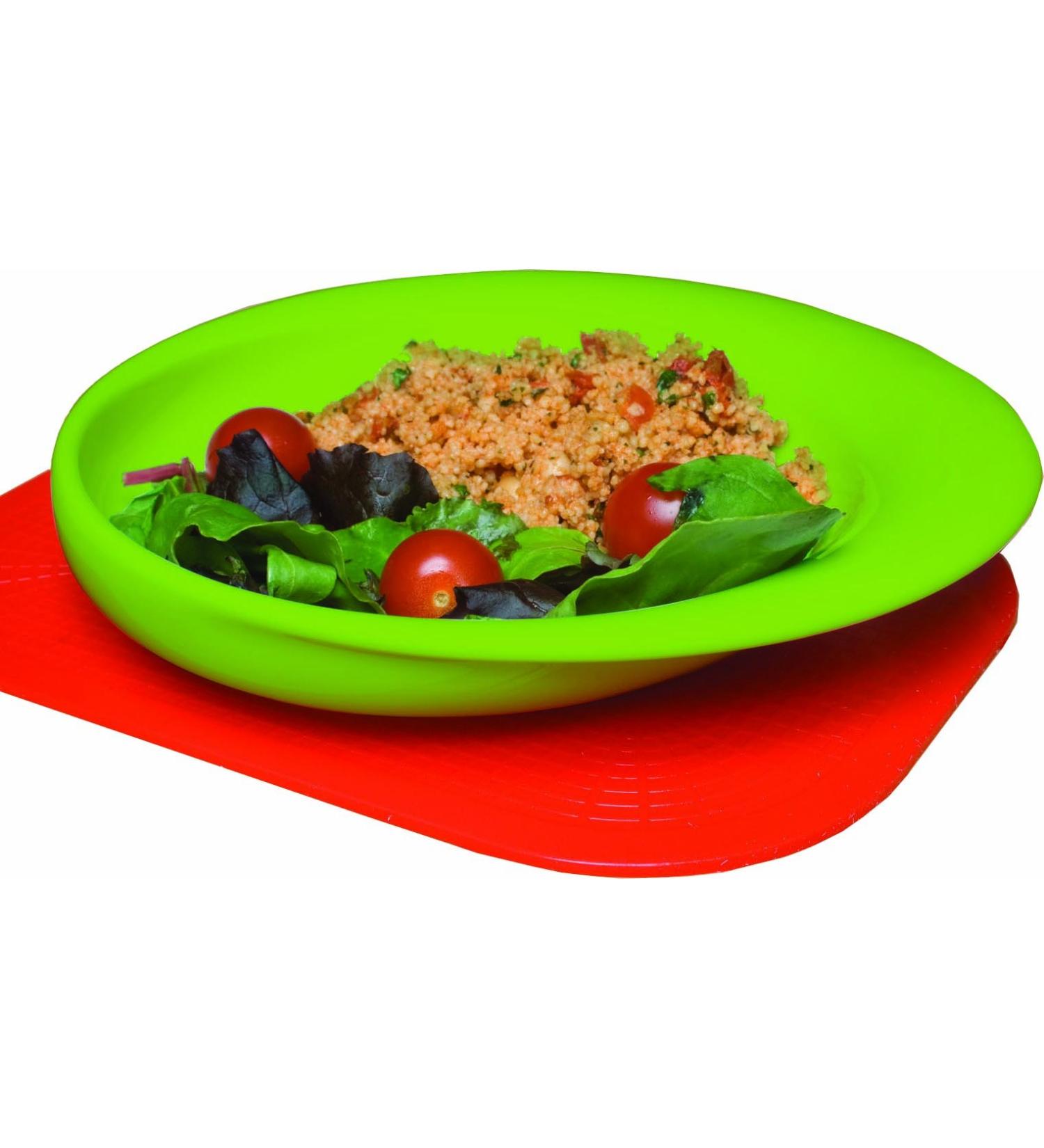 Wade Dignity Sloped Ceramic Plate - Green | Assistive Dining Aid - Buy Online on GoSupps.com