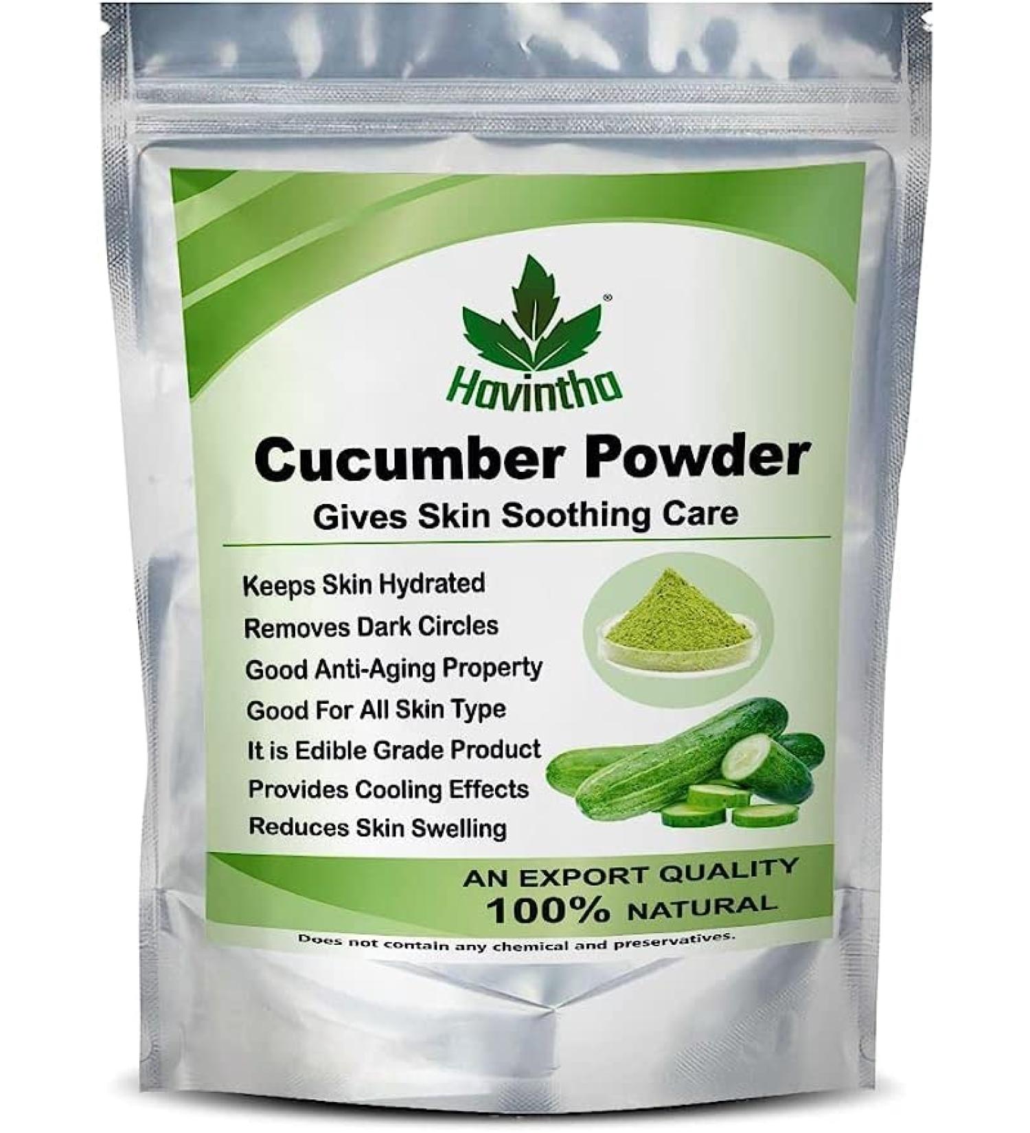 Beuniq Prexy Natural Cucumber Powder for Skin Care Health Care | Face Pack for Glowing Skin Face Cleanser - 100gm