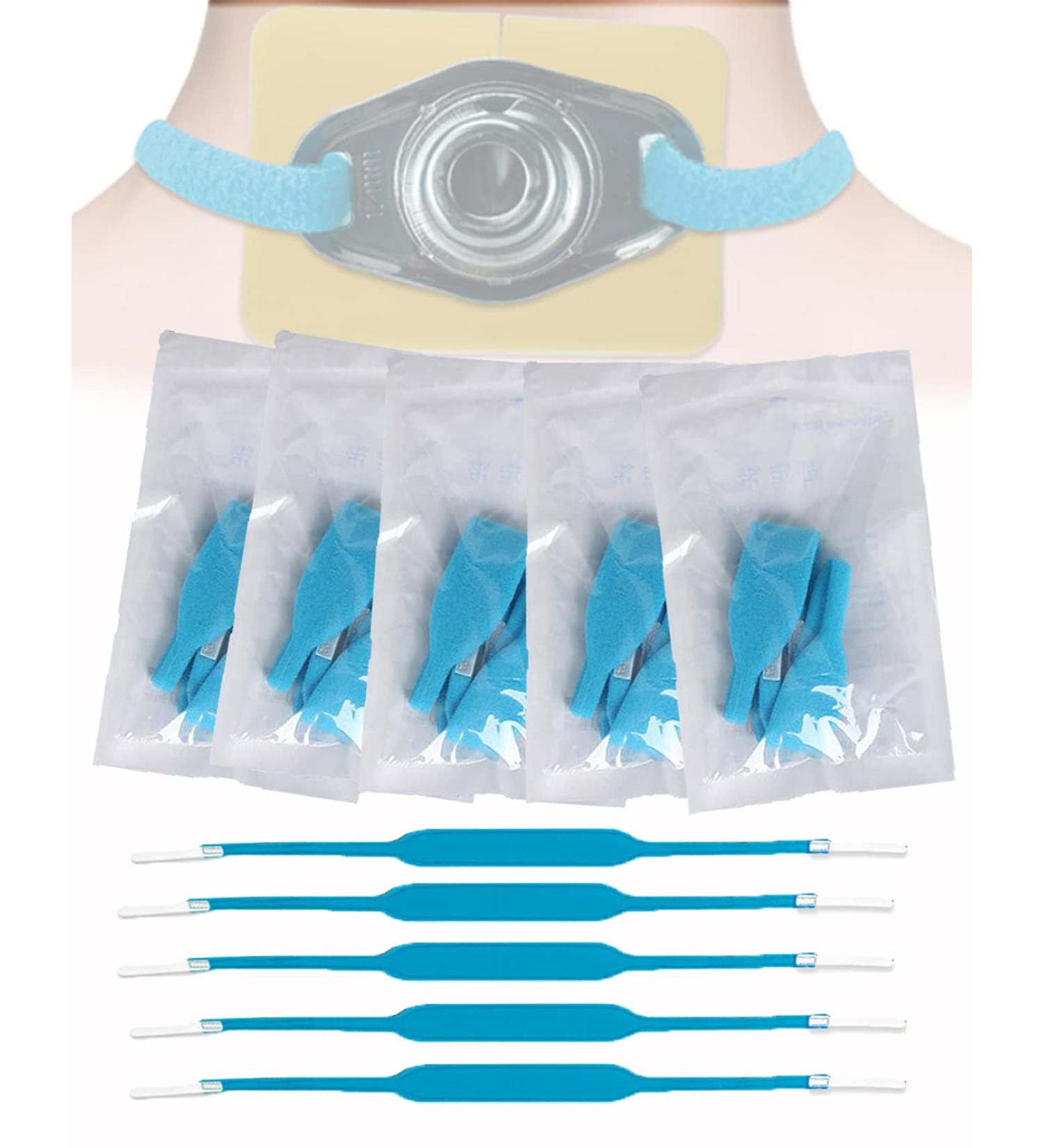 HXCH Tracheostomy Tube Holder Belt - Disposable Trach Ties Neckband for Laryngectomy - 5 Pcs - Buy Online on GoSupps.com