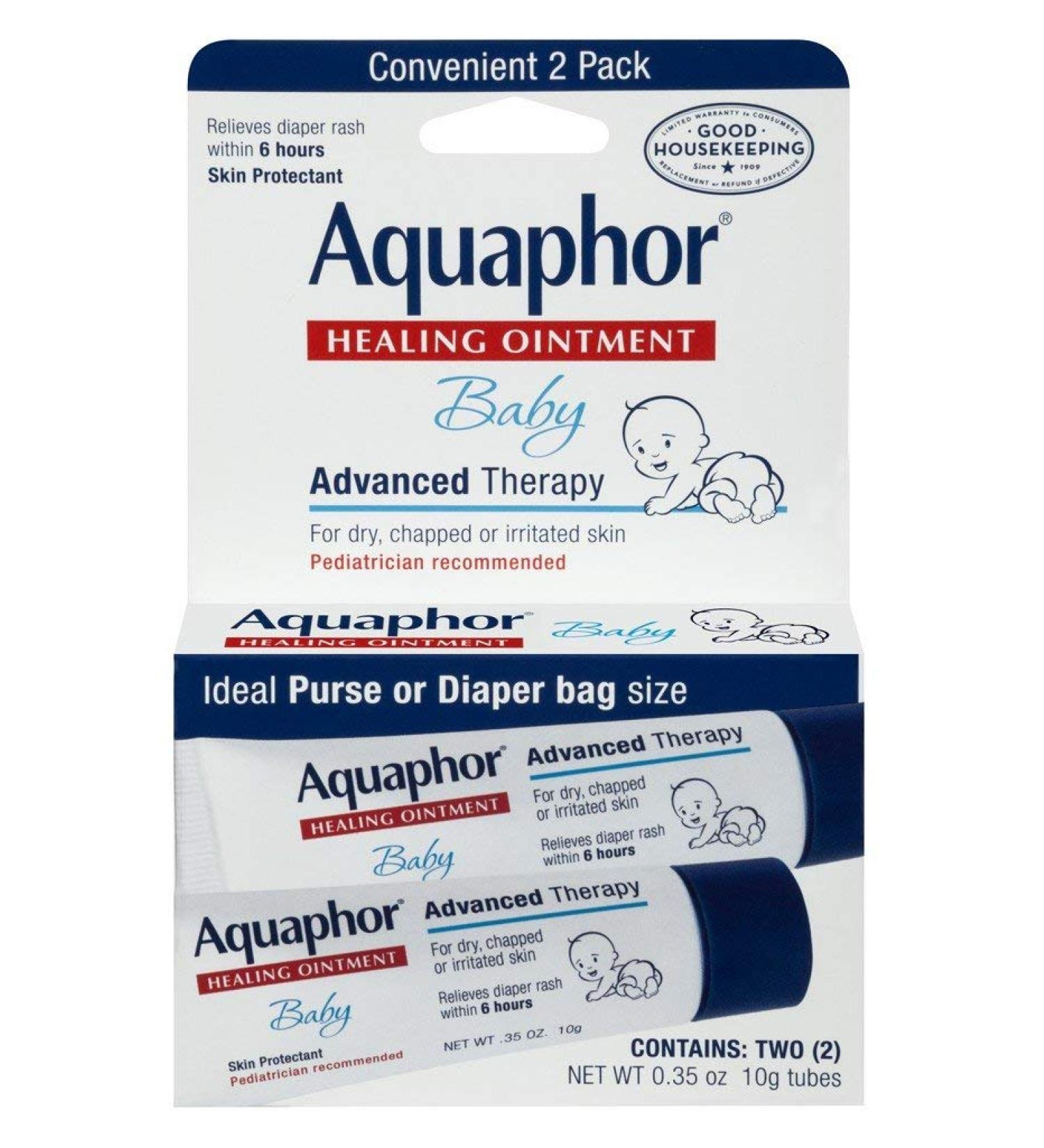 Aquaphor Baby Healing Ointment 0.35oz 2 Count (10ml) - 2 Pack - Buy Online on GoSupps.com