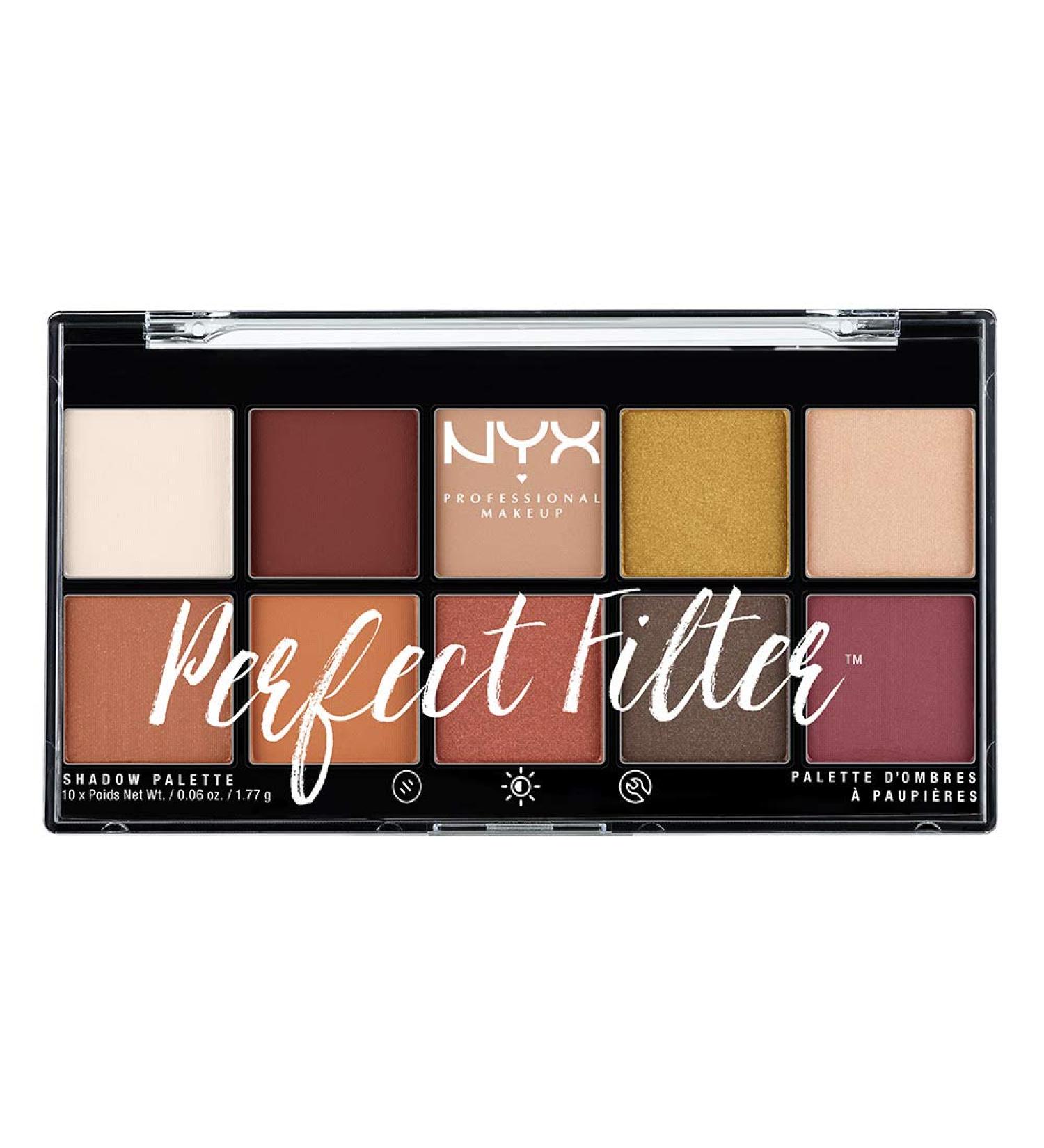 Buy NYX Professional Makeup Perfect Filter Shadow Palette - Rustic Antique 02 | 10 Intense Colors | International Shipping Available - Buy Online on GoSupps.com