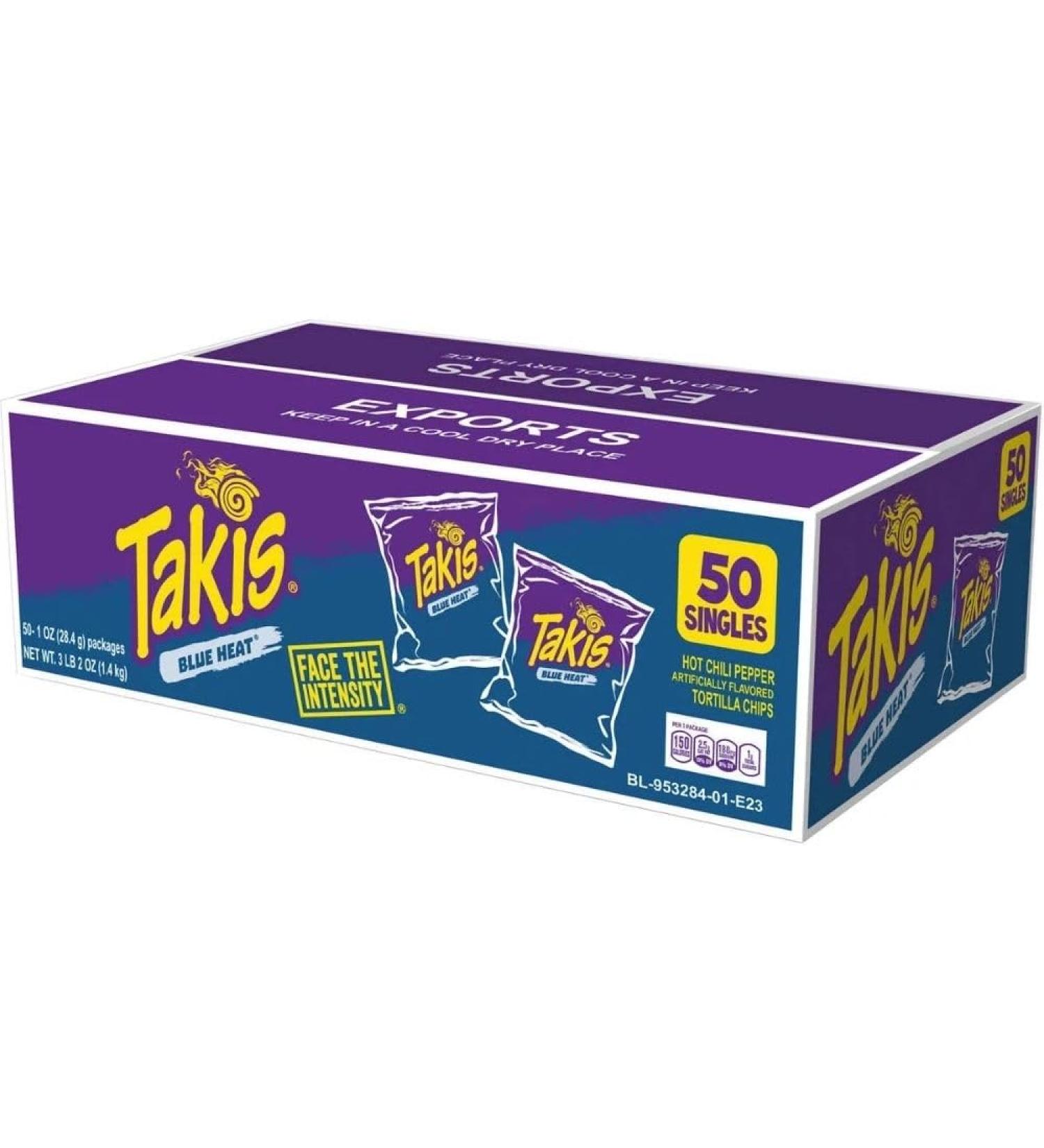  Takis Takis Blue Heat Lime Pepper Chilli Chilli Chips 1oz (50 Pack) - Buy Online on GoSupps.com