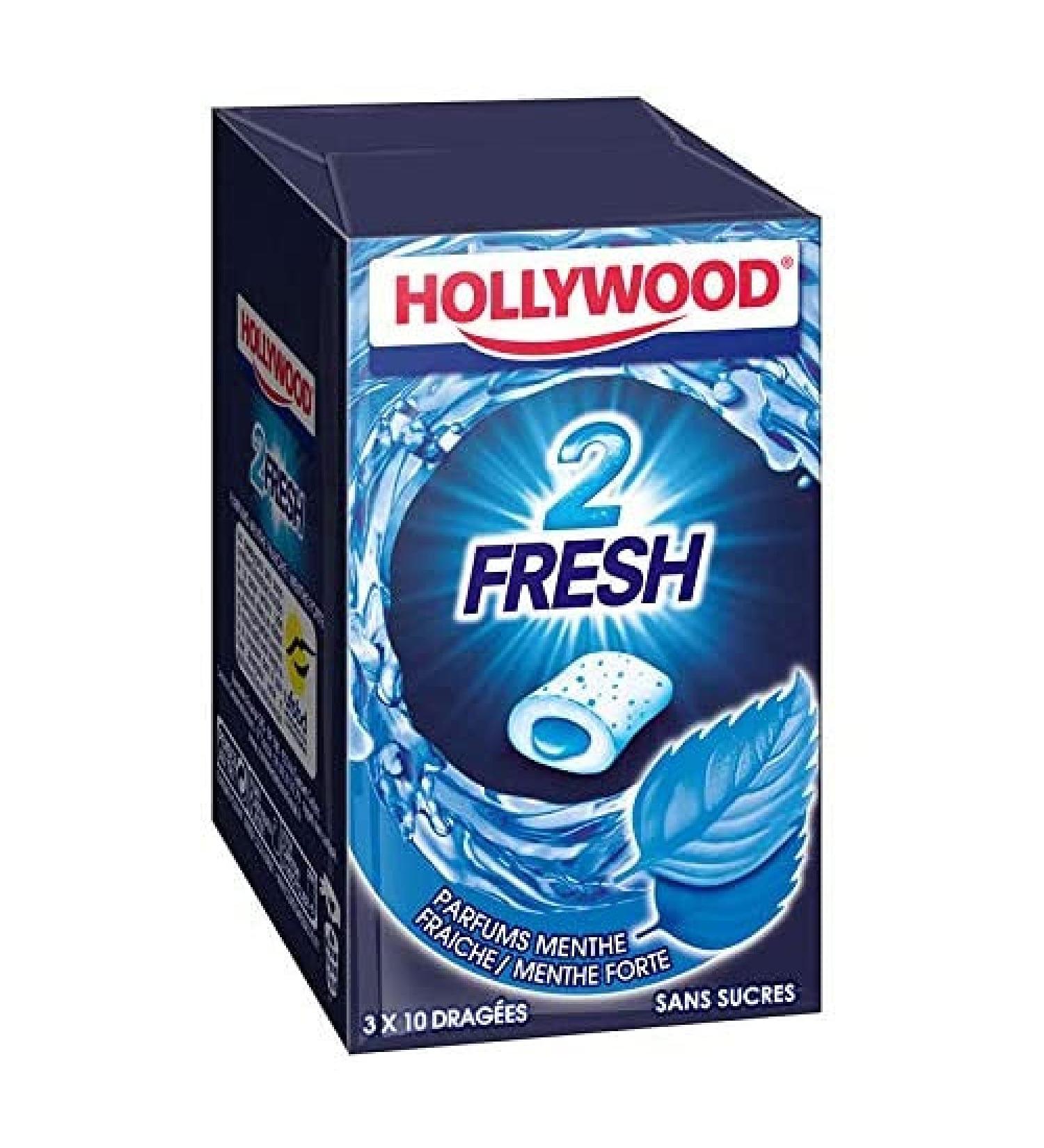 Hollywood Chewing Gum Sugar-Free Fresh Mint/Strong Mint Set 3 Packs x 22 g 2 Fresh
