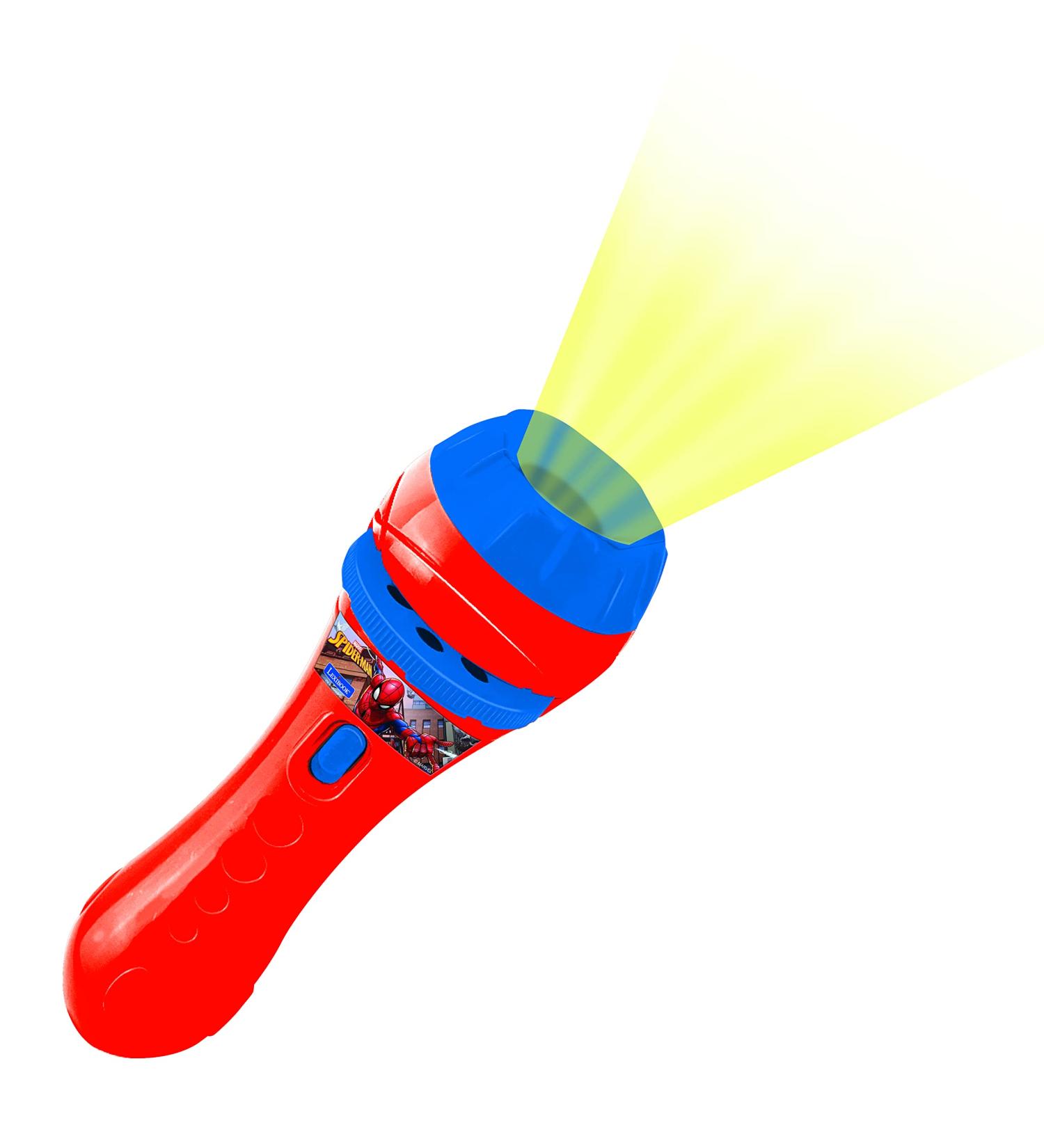 Spider-Man Torch Light and Projector with 3 Discs - Create Your Own Stories | LEXIBOOK LTC050SP - 24 Images | White 3.7 x 3.7 x 11.5 cm - Buy Online on GoSupps.com