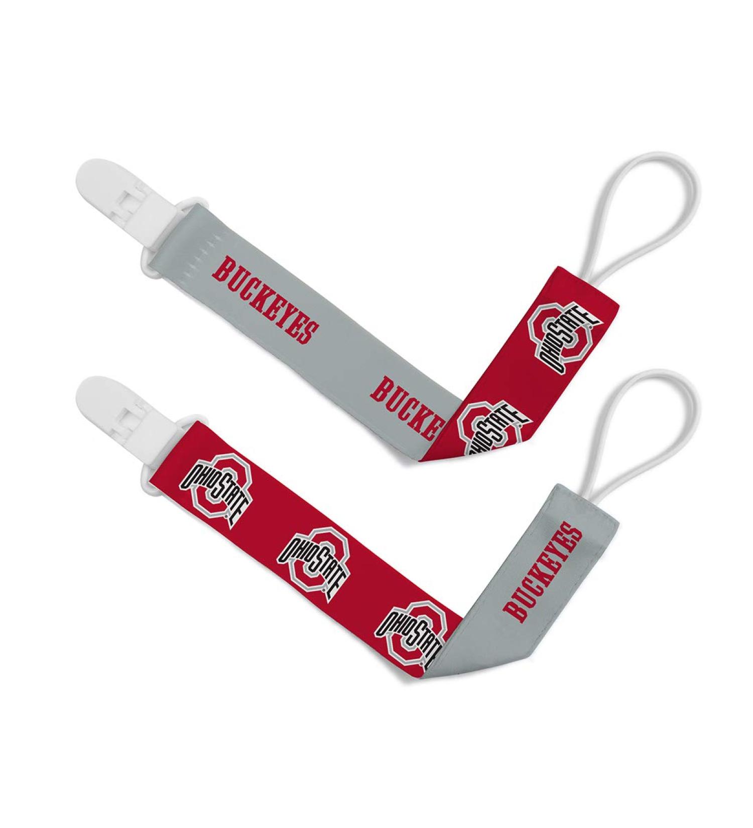 BabyFanatic NCAA Ohio State Buckeyes Pacifier Clip 2-Pack - Officially Licensed Unisex Baby Apparel - Buy Online on GoSupps.com