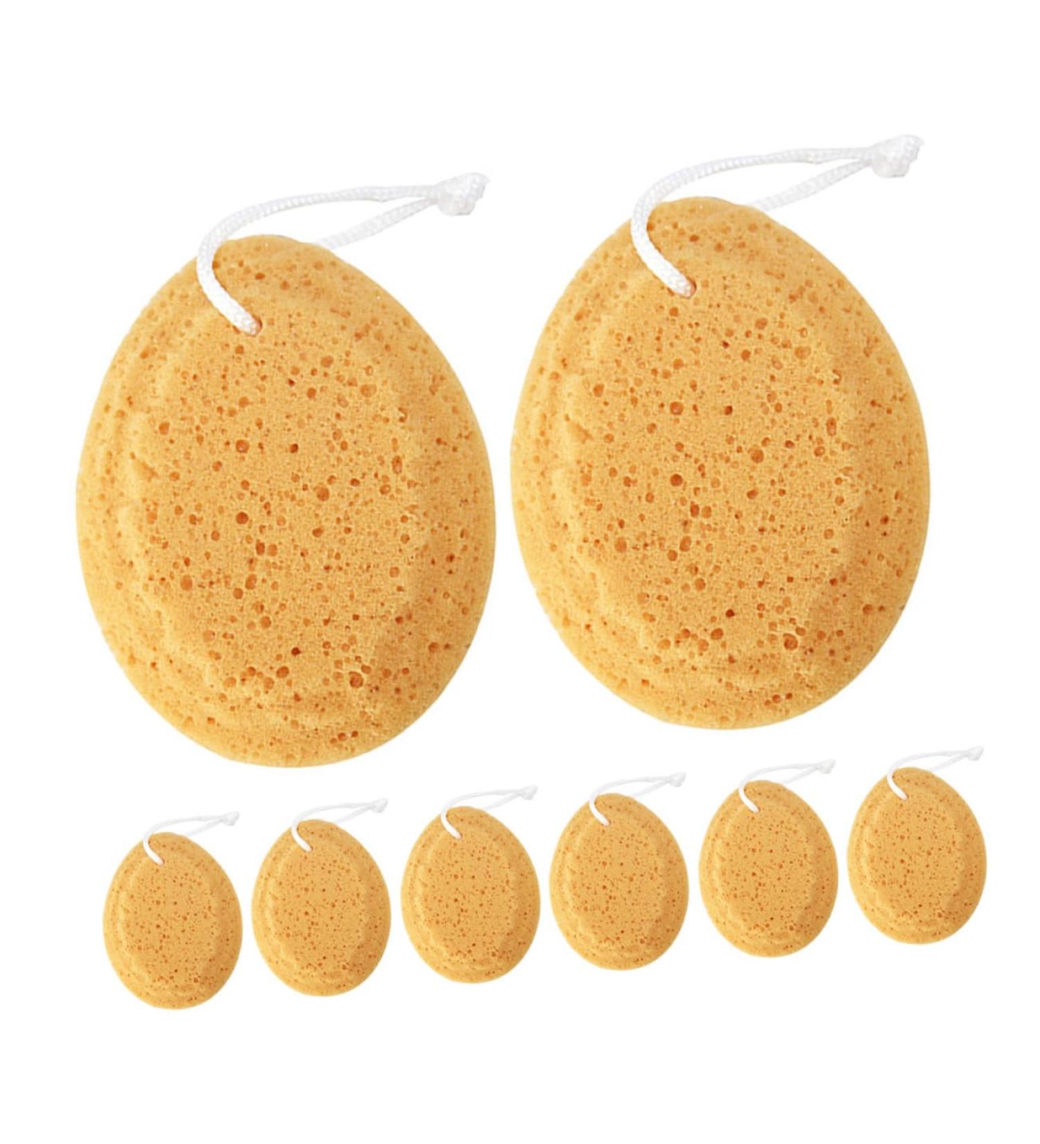 8pcs Bath Sponge Back Scrubber - Honeycomb Shower Supplies for Skin Cleaning & Bathing | Best Bathing Scrubber & Shower Ball - Buy Online on GoSupps.com