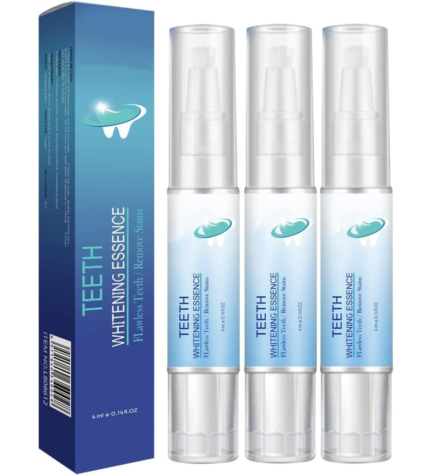 Teeth Whitening Essence Teeth Whitening Essence Pen Teeth Stain Remover to Whiten Teeth Teeth Whitening Gel Fast and Effective Removal Intensive Tooth Stain Removal(3pcs) - Buy Online on GoSupps.com