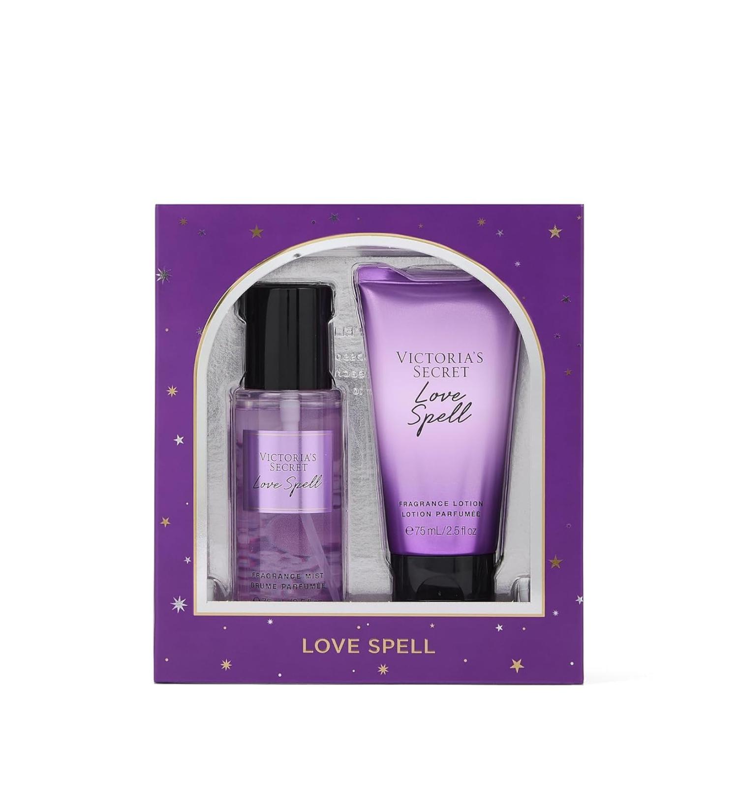 Victoria Love Spell Mini Fragrance Duo Gift Set Notes of Cherry Blossom and Fresh Peach - Buy Online on GoSupps.com