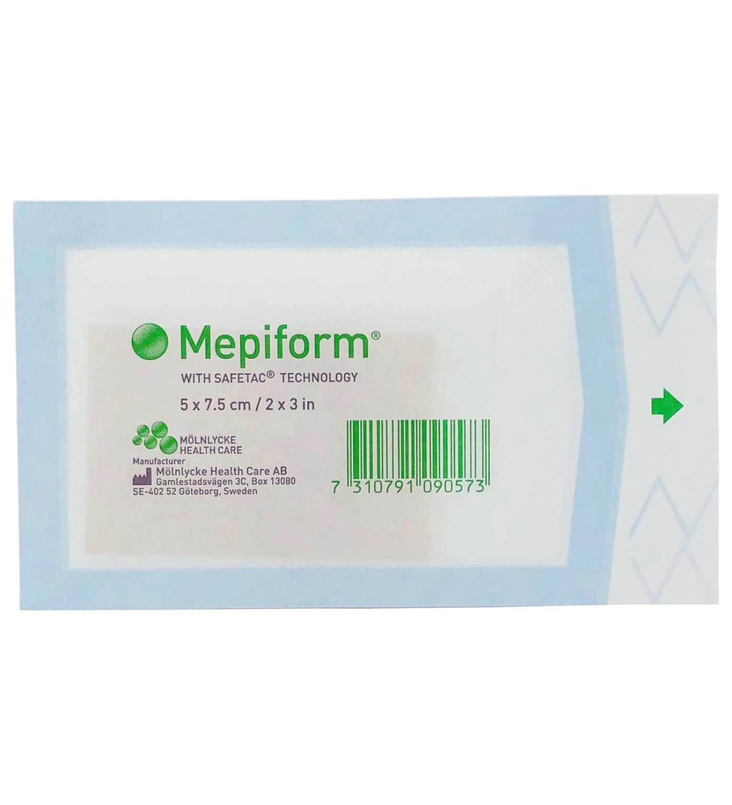 Mepiform - Self-adherent soft silicone dressing for scar care - 2 x 3 - Single Sheet (1)