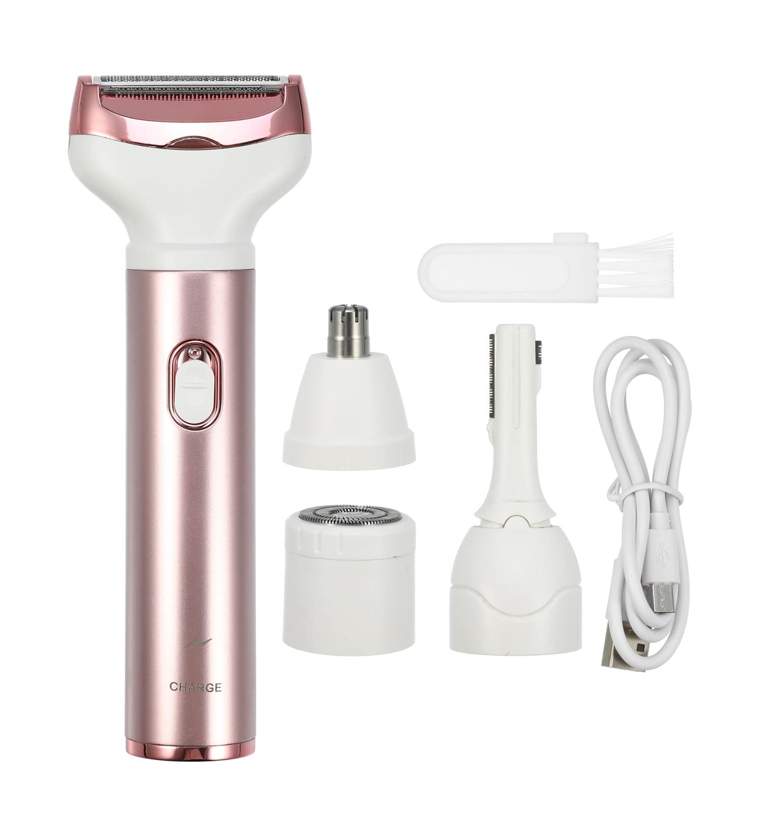VOCOSTE 4 in 1 Electric Shaver Set for Women - Rechargeable Rose Gold Tone | International Shipping Available - Buy Online on GoSupps.com