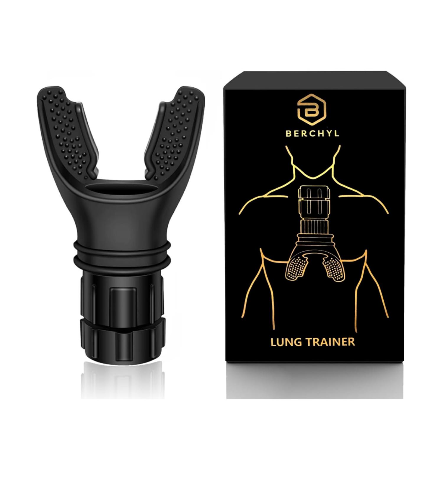 BERCHYL Lung Trainer - Portable Breathing Exerciser for Enhanced Lung Capacity Adjustable Resistance Handheld Device for Respiratory Therapy Ideal for Athletes & Fitness Enthusiasts. Easy to Clean. - Buy Online on GoSupps.com