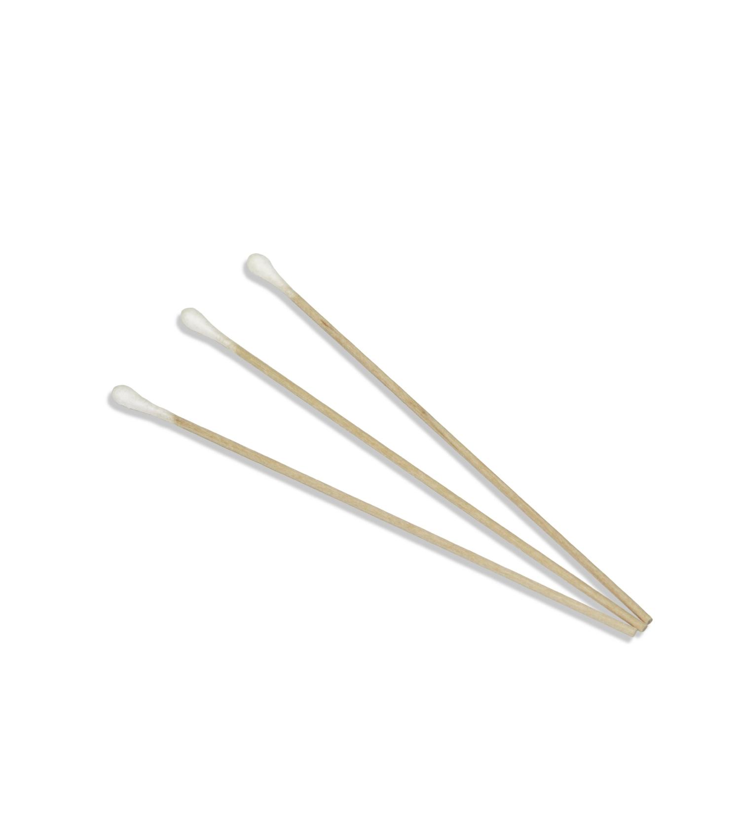 Disposable wooden stick cotton swab 150 mm natural wood cotton top comfort: Buy disposable cotton swabs with a small head.