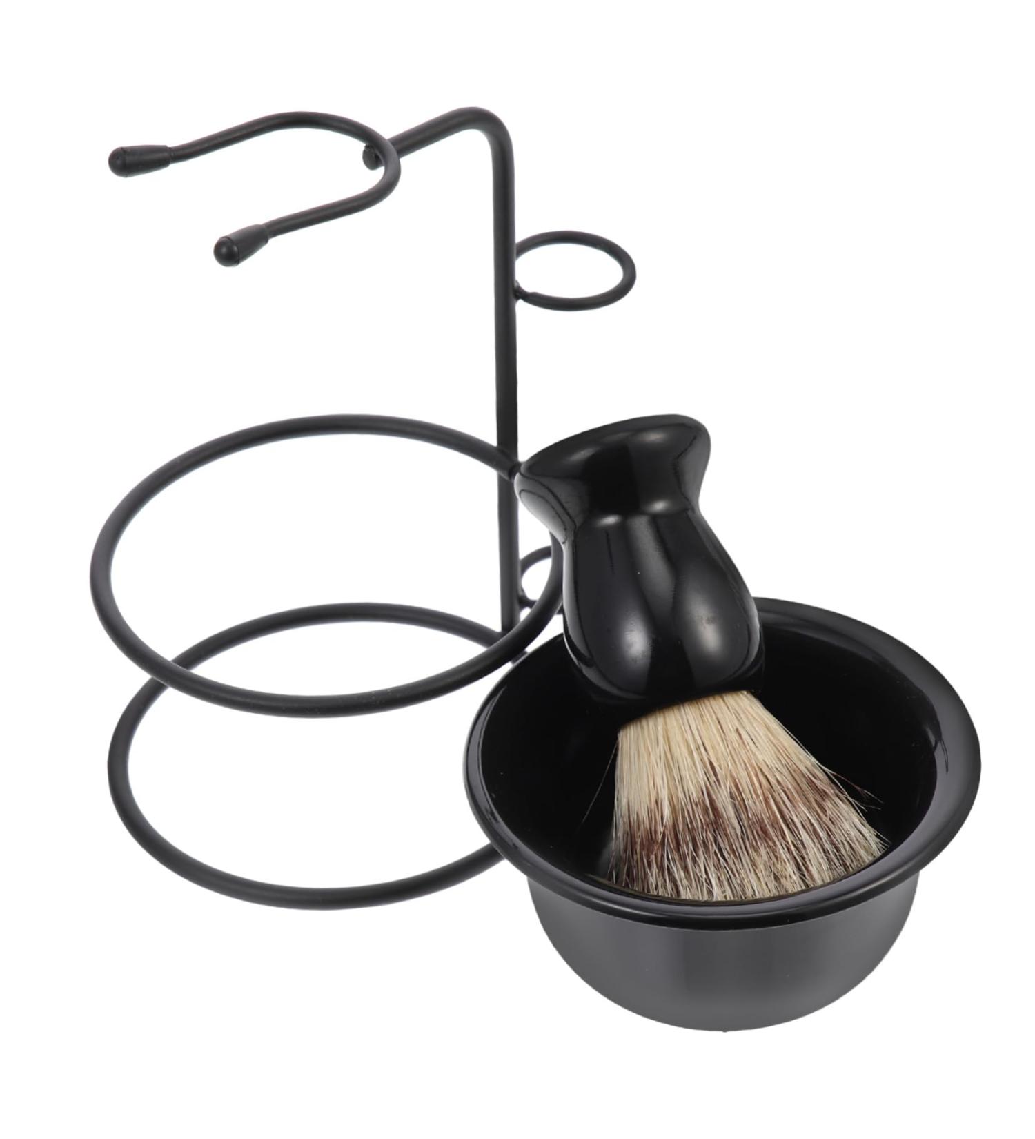 Skisuno Men's Beard Shaving Set - Stainless Steel Razor Shaving Brush & Cup | Practical Wet Shaving Accessories for Home Use - Buy Online on GoSupps.com