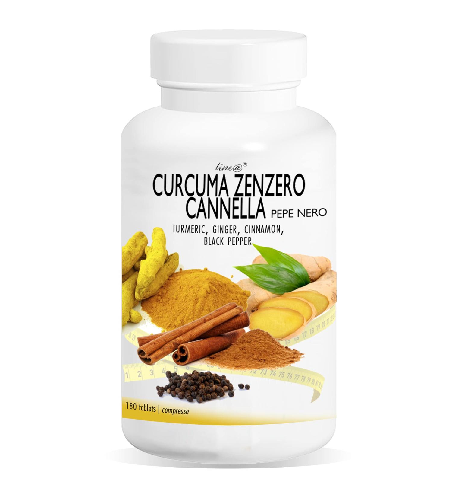 Turmeric Ginger Cinnamon & Black Pepper - 180 Tablets for Metabolism & Digestion Boost | Magical Spice Blend - Buy Online on GoSupps.com