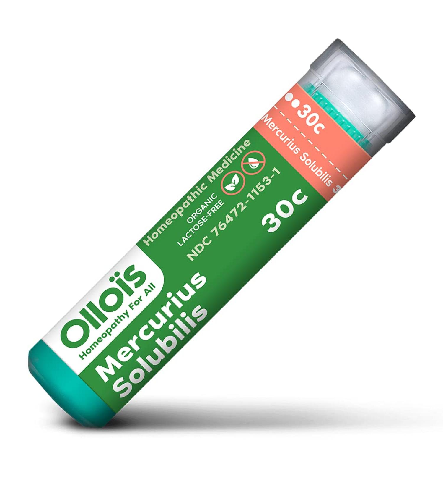 OLLO S Mercurius Solubilis 30c - Organic Vegan Homeopathic Medicine | 80 Pellets - International Shipping Available - Buy Online on GoSupps.com