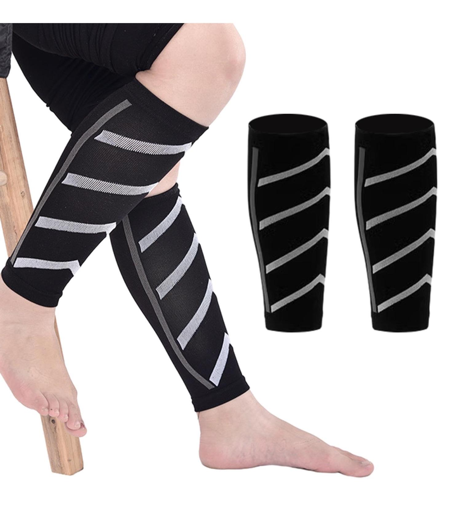 1Pair Calf Compression Sleeve for Women & Men Highly Elastic Compression Sleeves Shin Splints and Calf Support Sleeves for Fitness Running Injury Recovery Muscle Cramps Legs Pain Relief black - Buy Online on GoSupps.com