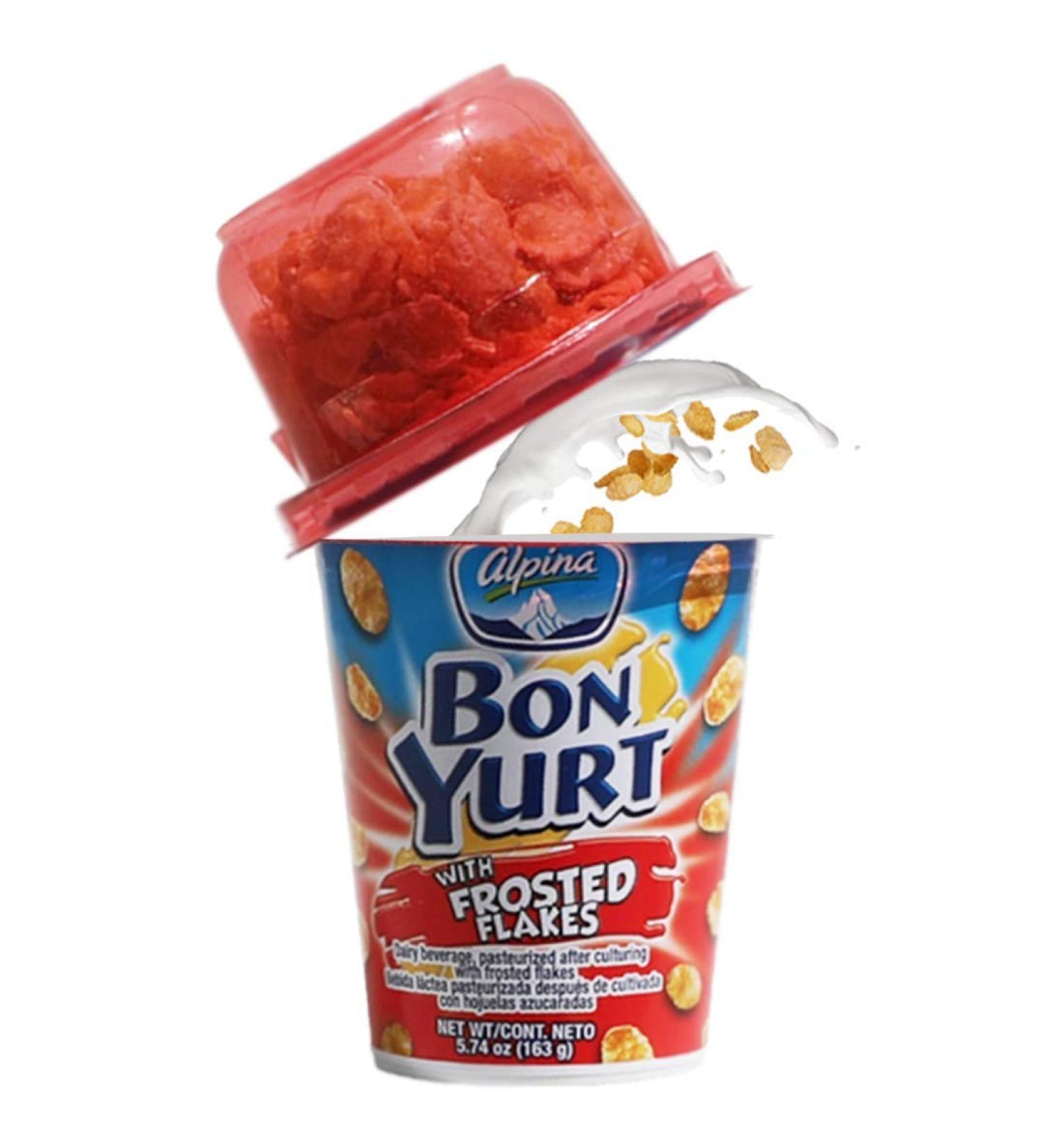 BON YURT ALPINA Frosted Flakes - 12 Pack 5.7 oz each - Kids Yogurt with Frosted Flakes Cereal Cups - Breakfast Food Cereals - Buy Online on GoSupps.com