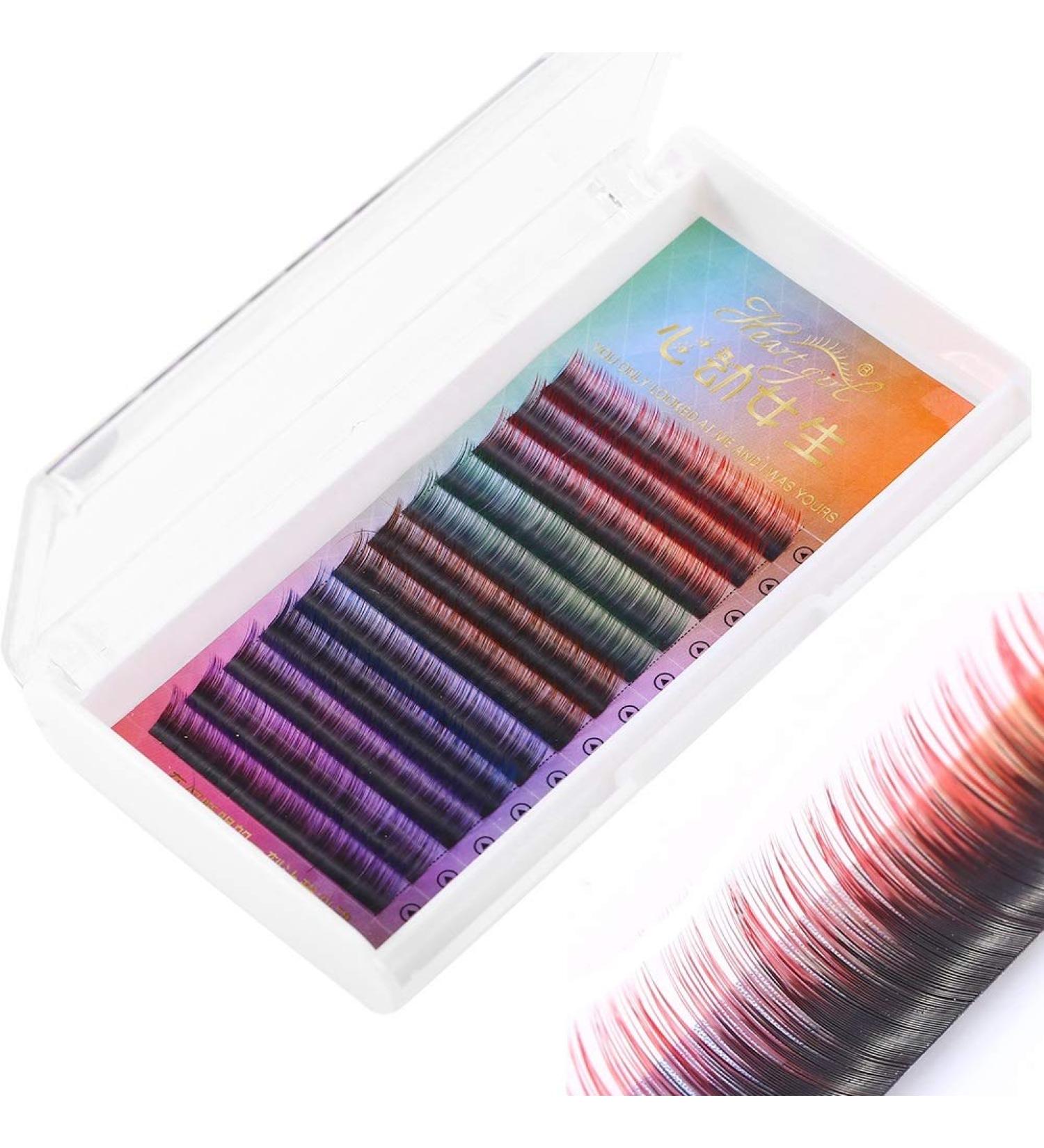 Color Gradient False Eyelashes | Colorful Handmade 10mm Long Natural Look Reusable Eyelashes - Shop Internationally - Buy Online on GoSupps.com