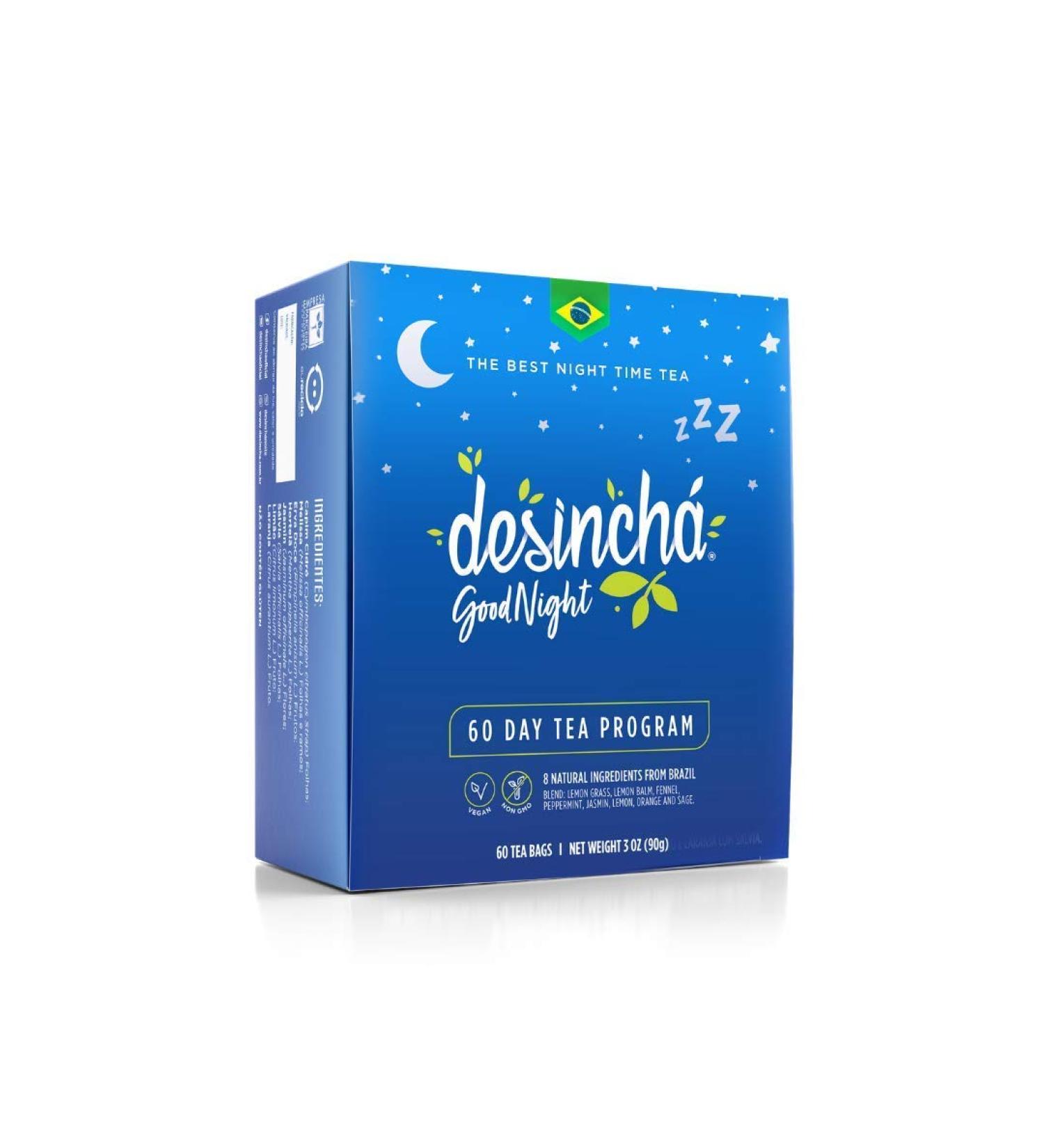 Desincha Nighttime Herbal Tea for Relaxation & Quality Sleep - 60 Day Supply - Buy Online on GoSupps.com