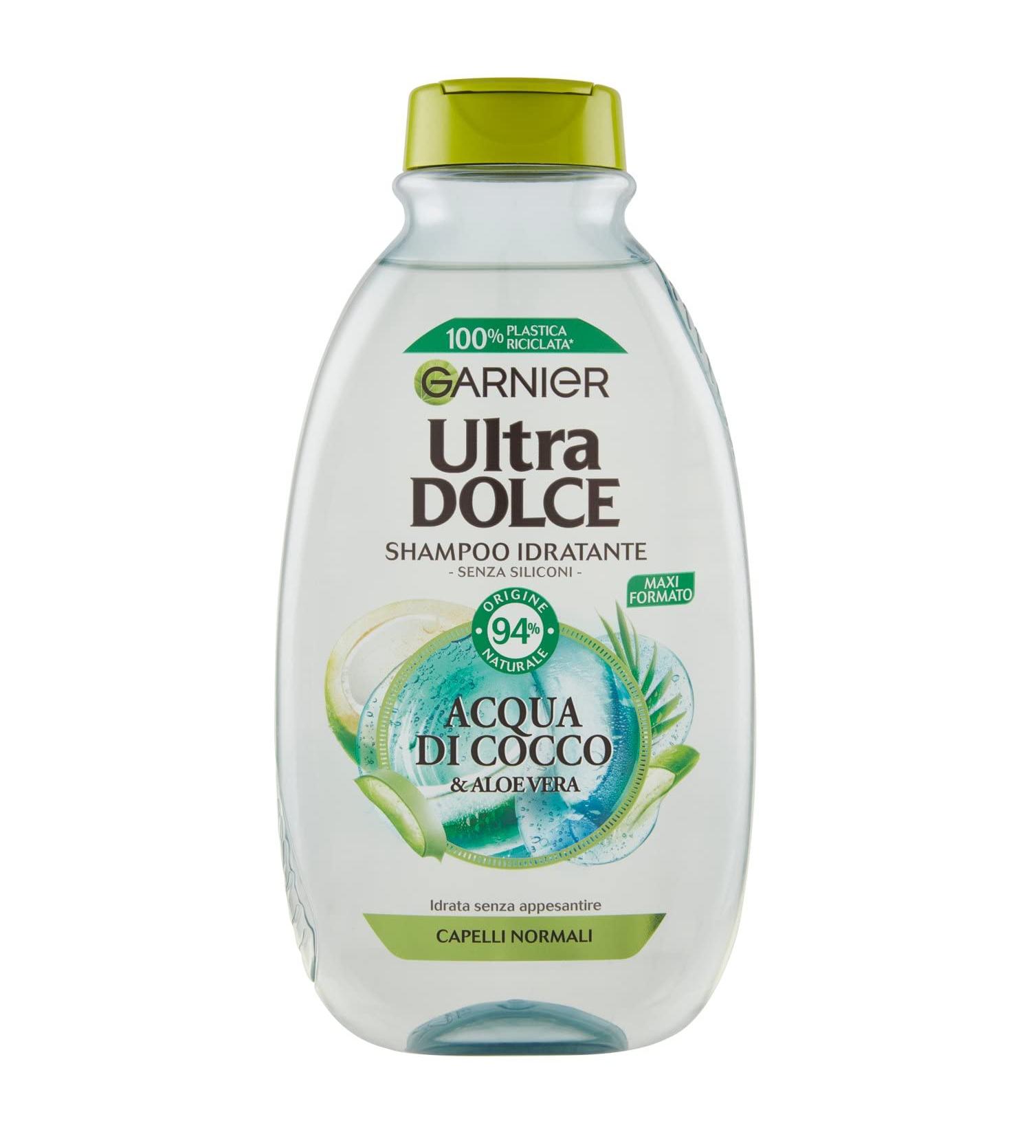  Garnier Garnier Ultra Gentle Shampoo with Coconut Water and Aloe Vera Moisturizes Hair without Weighing It Down 300 ml - Buy Online on GoSupps.com
