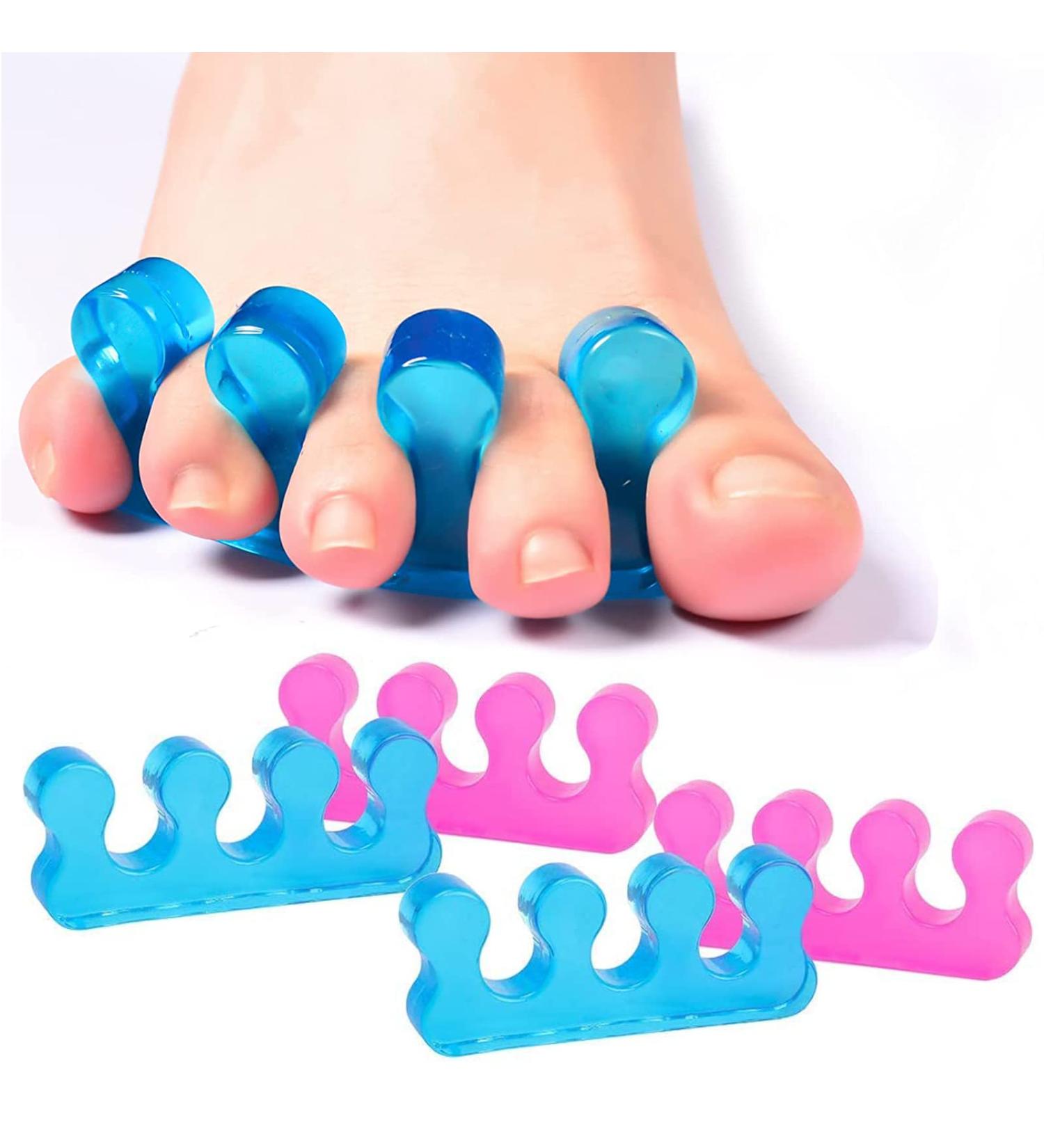 Gel Toe Separator Set for Men and Women - Pain Relief for Overlapping Toes, Bunions, Hammer Toe - Toe Spacers for Pedicure and Manicure - Buy Online on GoSupps.com