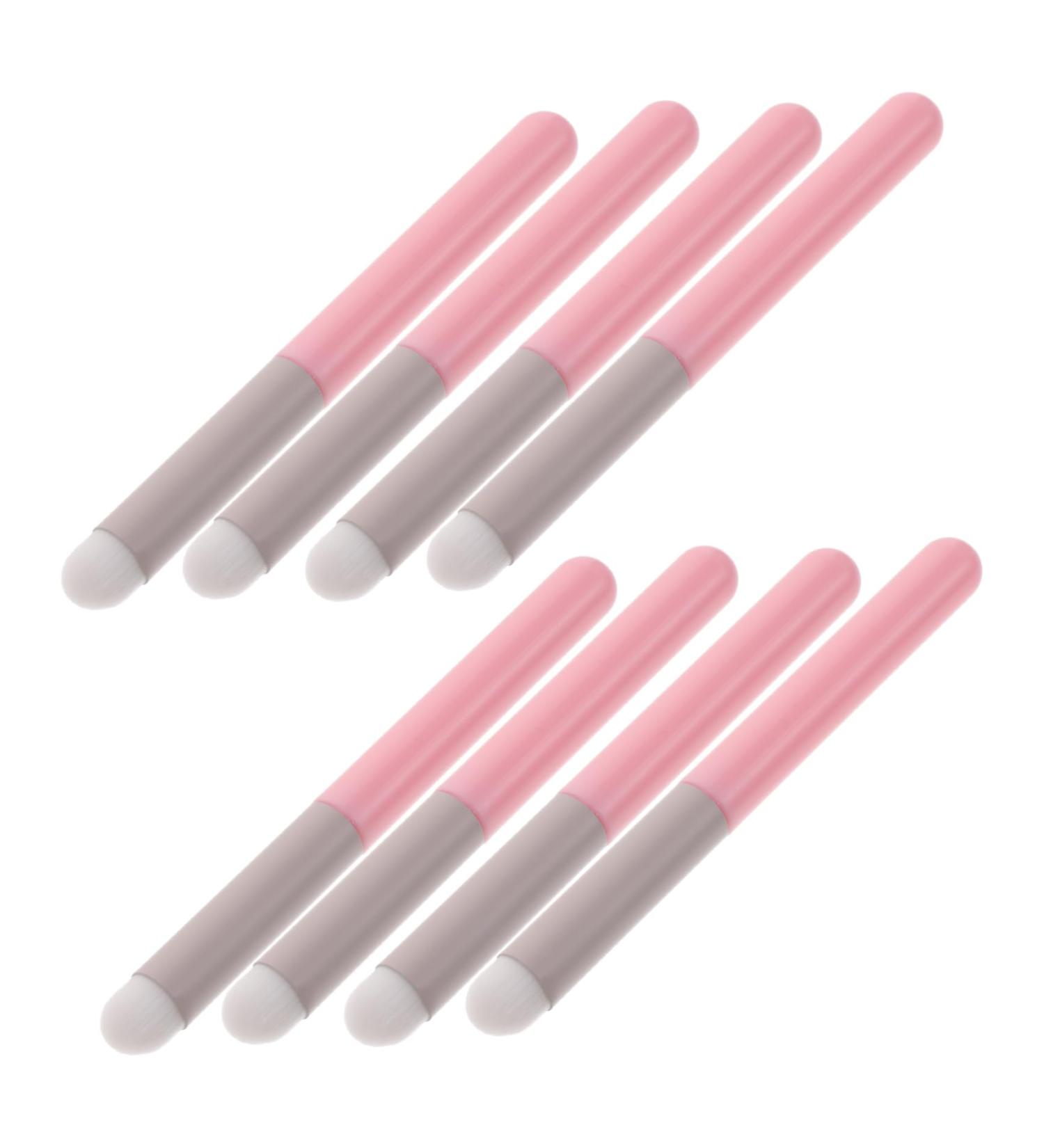 Buy 8pcs Portable Lip Brush Set - Ideal for Lipstick & Travel Makeup | Facial Makeup Brushes for Flawless Application - Buy Online on GoSupps.com