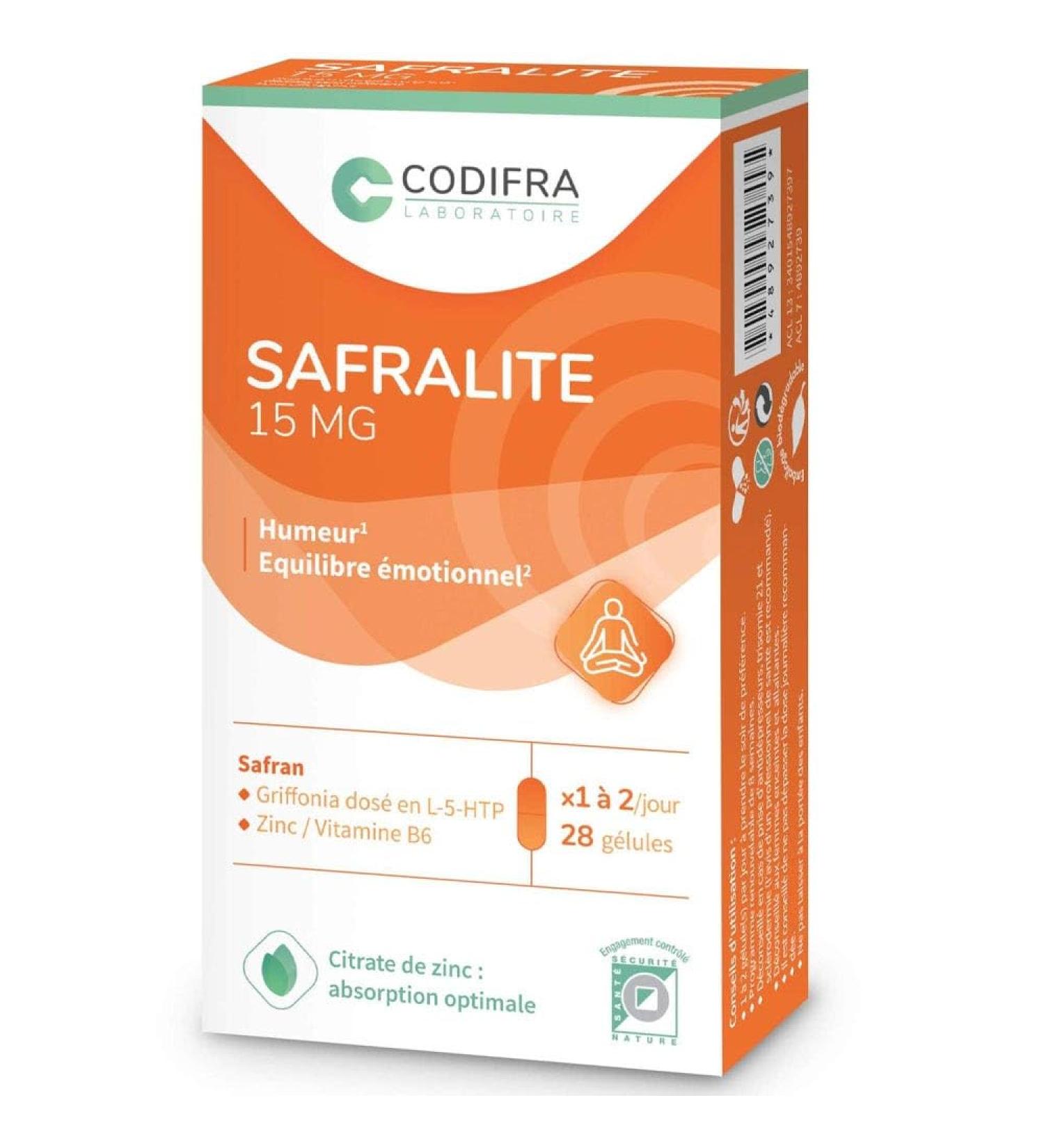 Codifra Safralite 15mg Mood and Emotional Balance 28 Capsules