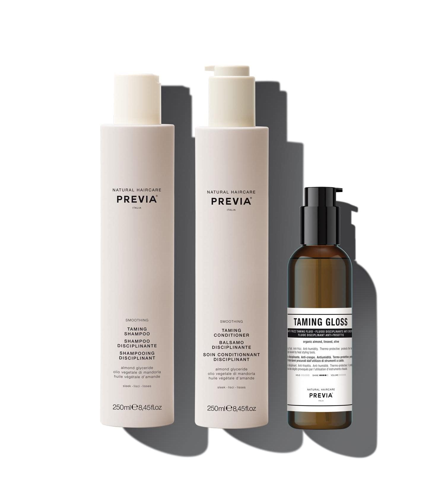 Previa Smoothing Taming Hair Kit - Anti-Frizz Shampoo & Conditioner + Frizzy Hair Treatment for Smooth Shiny Hair | International Shipping Available - Buy Online on GoSupps.com