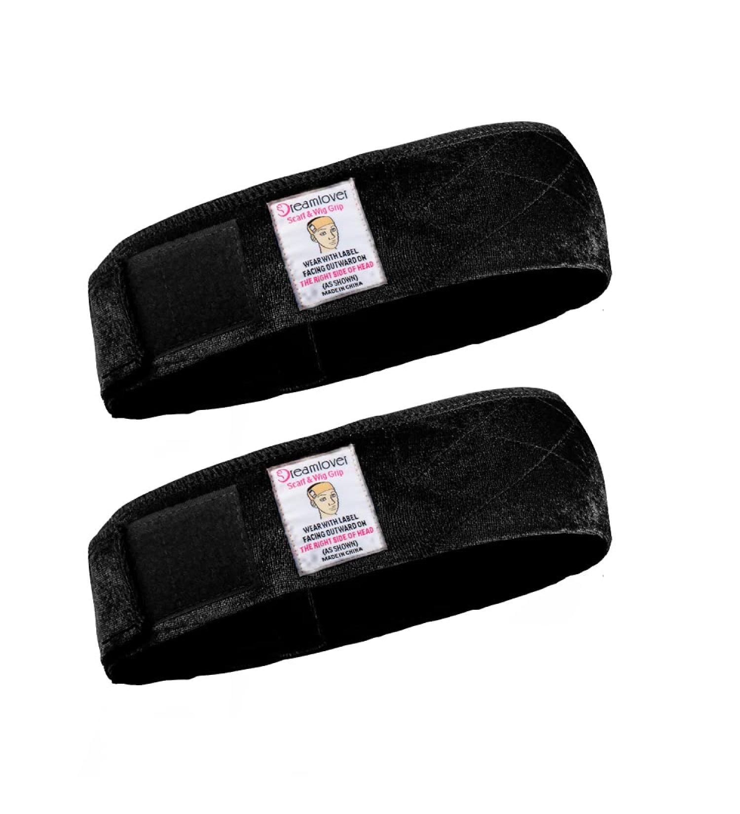 Dreamlover Elastic Wig Grip Headband Black 2 PCS | Adjustable Secure Band - Buy Online on GoSupps.com