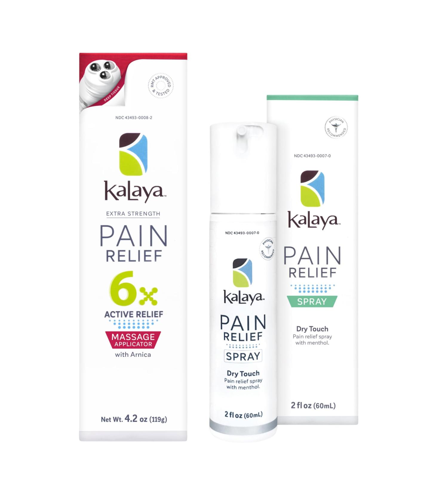 Kalaya 6X Pain Relief Arnica Cream with Massager and Active Pain Relief Spray for Joint & Muscle Pain - Buy Online on GoSupps.com