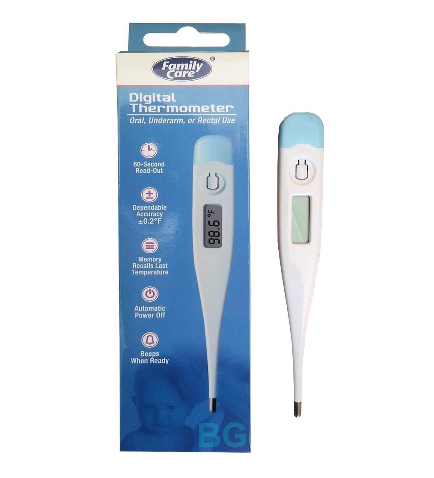 Family Care Oral, Underarm or Rectal Digital Thermometer