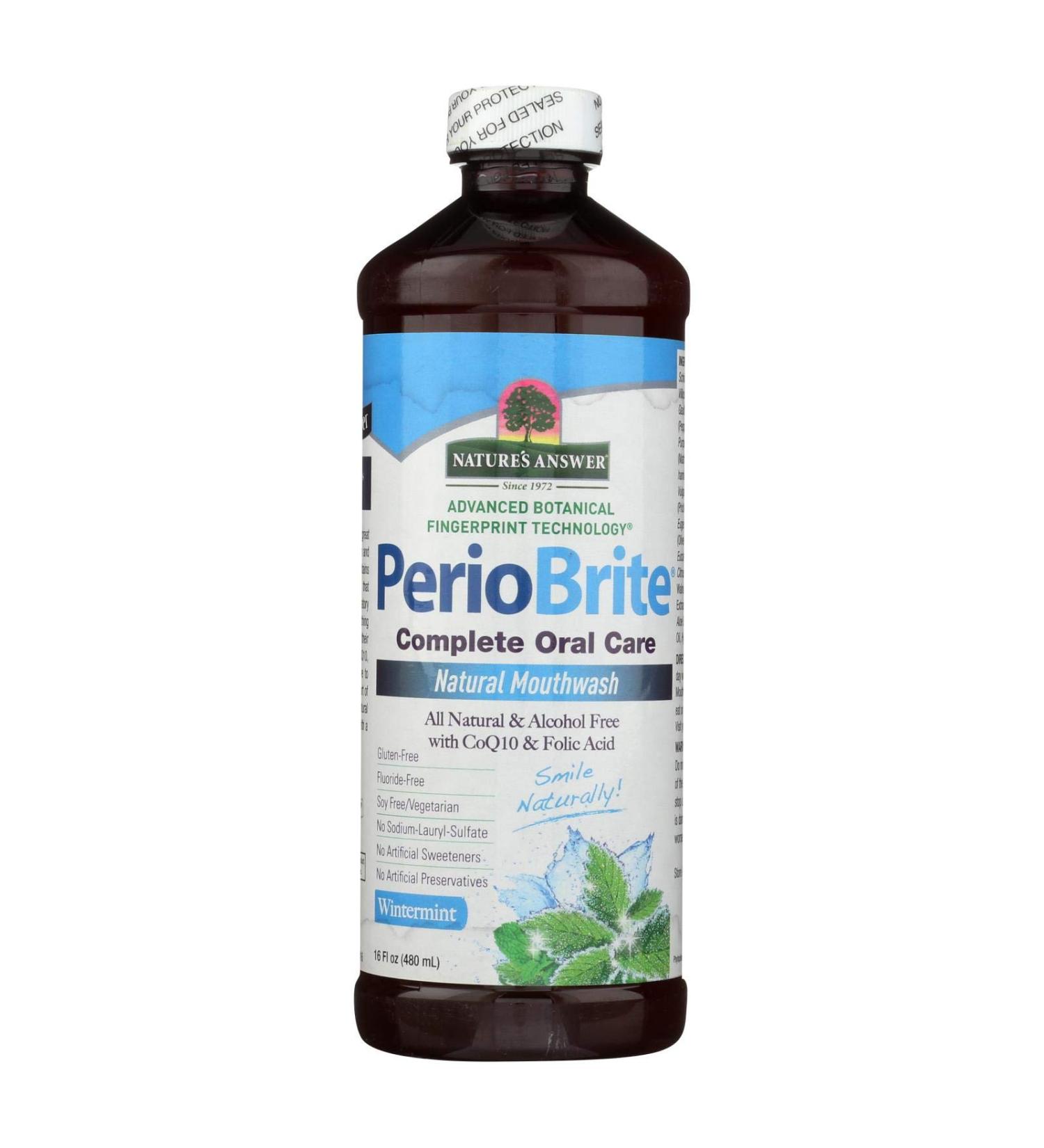 Nature's Answer PerioBrite Alcohol-Free Mouthwash Winter Mint 16 fl oz Vitamin Supplements