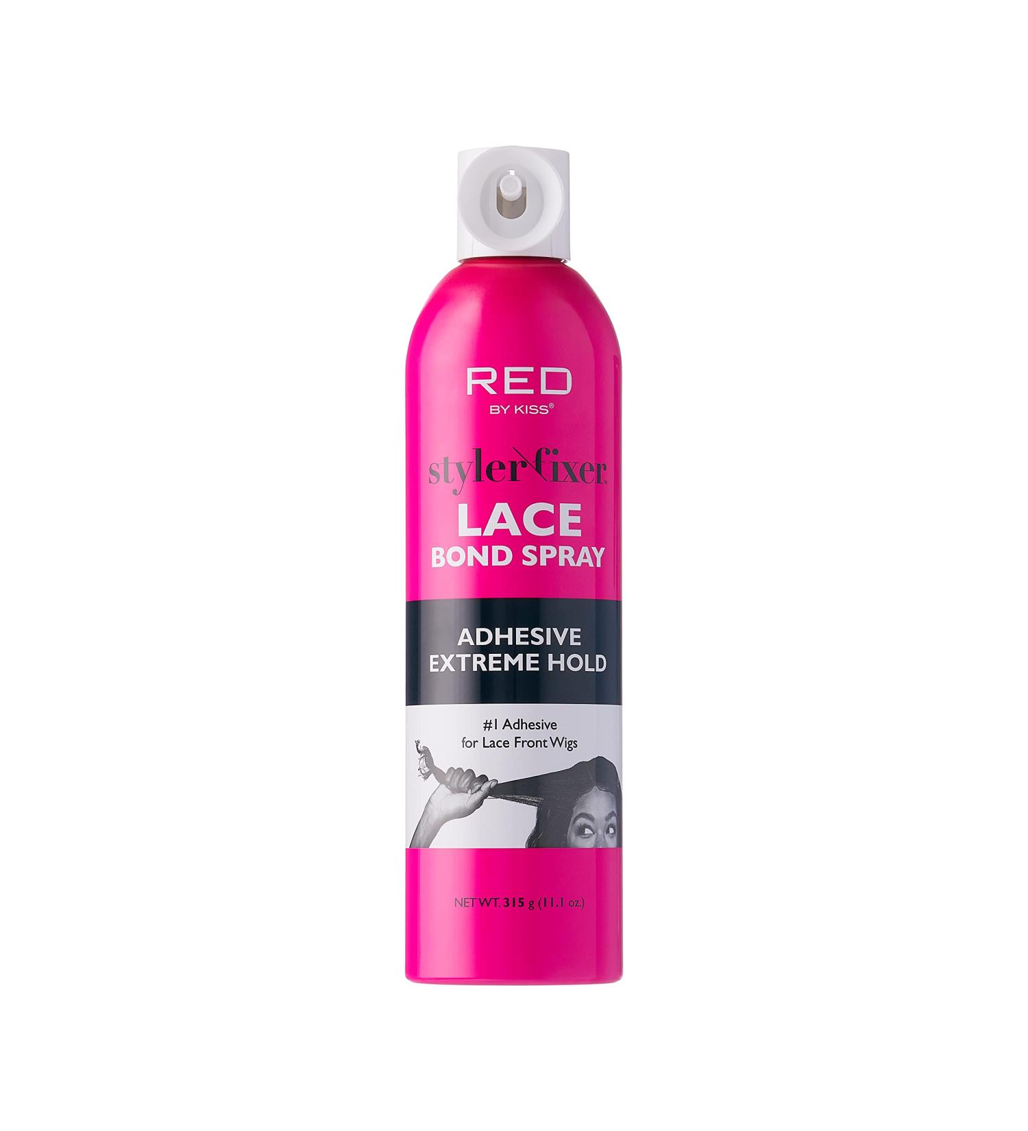 Red by Kiss Hair Glue Spray Adhesive for Lace Front Wigs 11oz - Extreme Hold Bold Hold Lace Glue for Hair Styling Extra Hold 11 Ounce (Pack of 1) - Buy Online on GoSupps.com