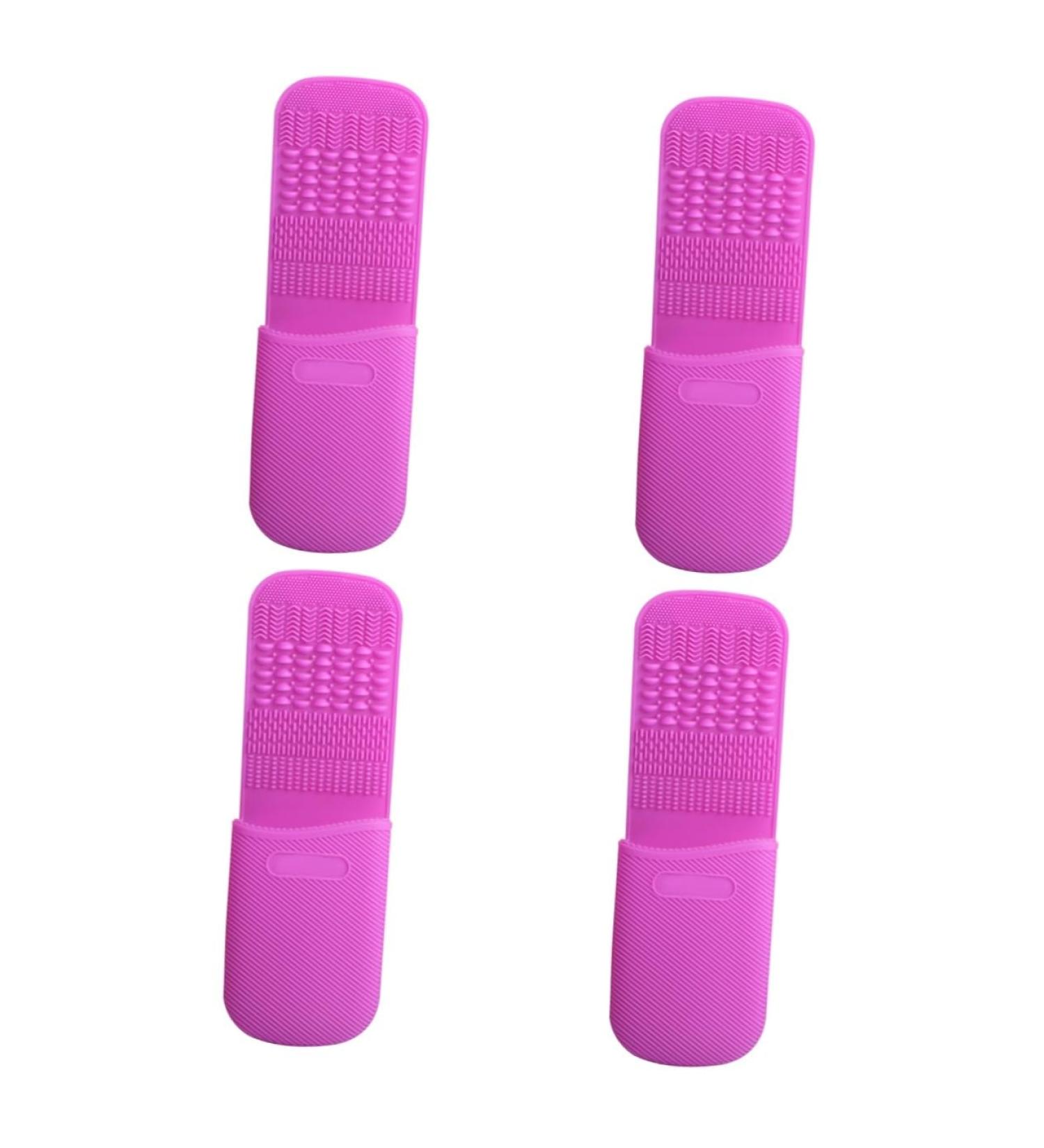 FRCOLOR 4 Pieces Makeup Brush Pad Foldable Brush Cleaner Brush Cleaning Tool Makeup Brush Mat for Brush Cleaning Makeup Tool Cleaning Accessories Multifunctional Wash Pad - Buy Online on GoSupps.com