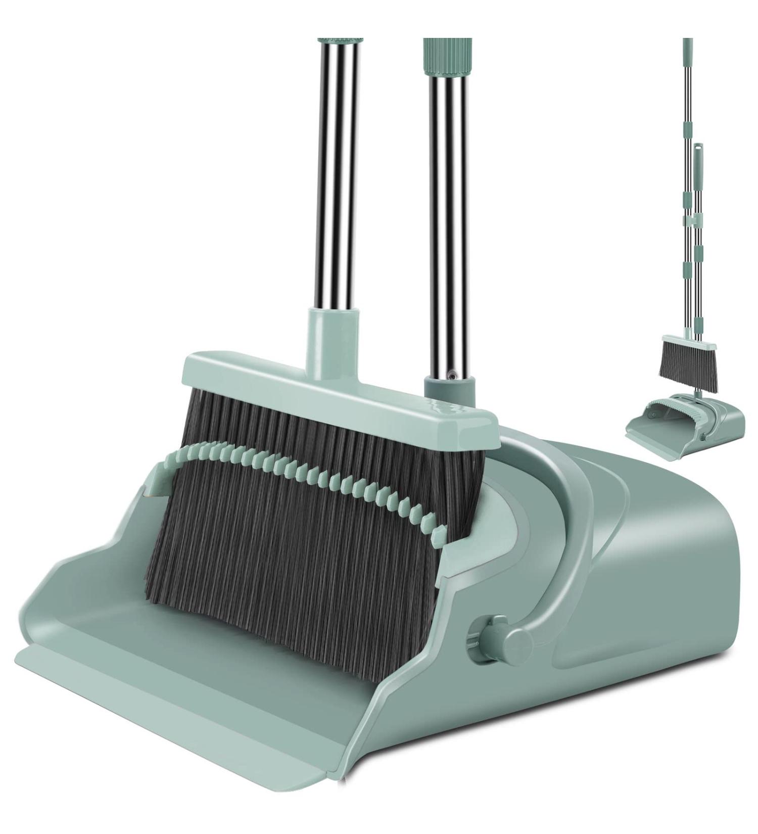 Kelamayi Stand Up Broom and Dustpan Set - Ideal for Home and Office - Green - Buy Online on GoSupps.com