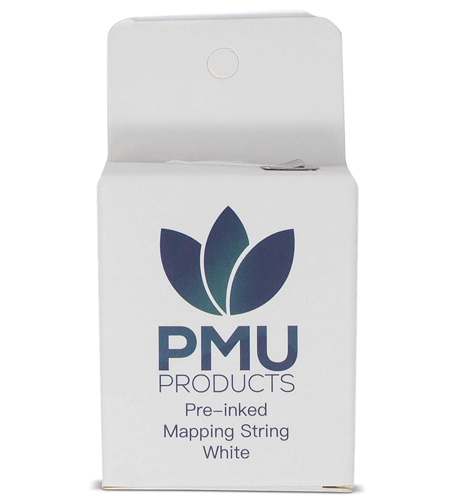PMU Products WHITE Pre-Inked Microblading String for Brow Mapping   New and Improved Version   Heavily Inked - Brow Mapping String